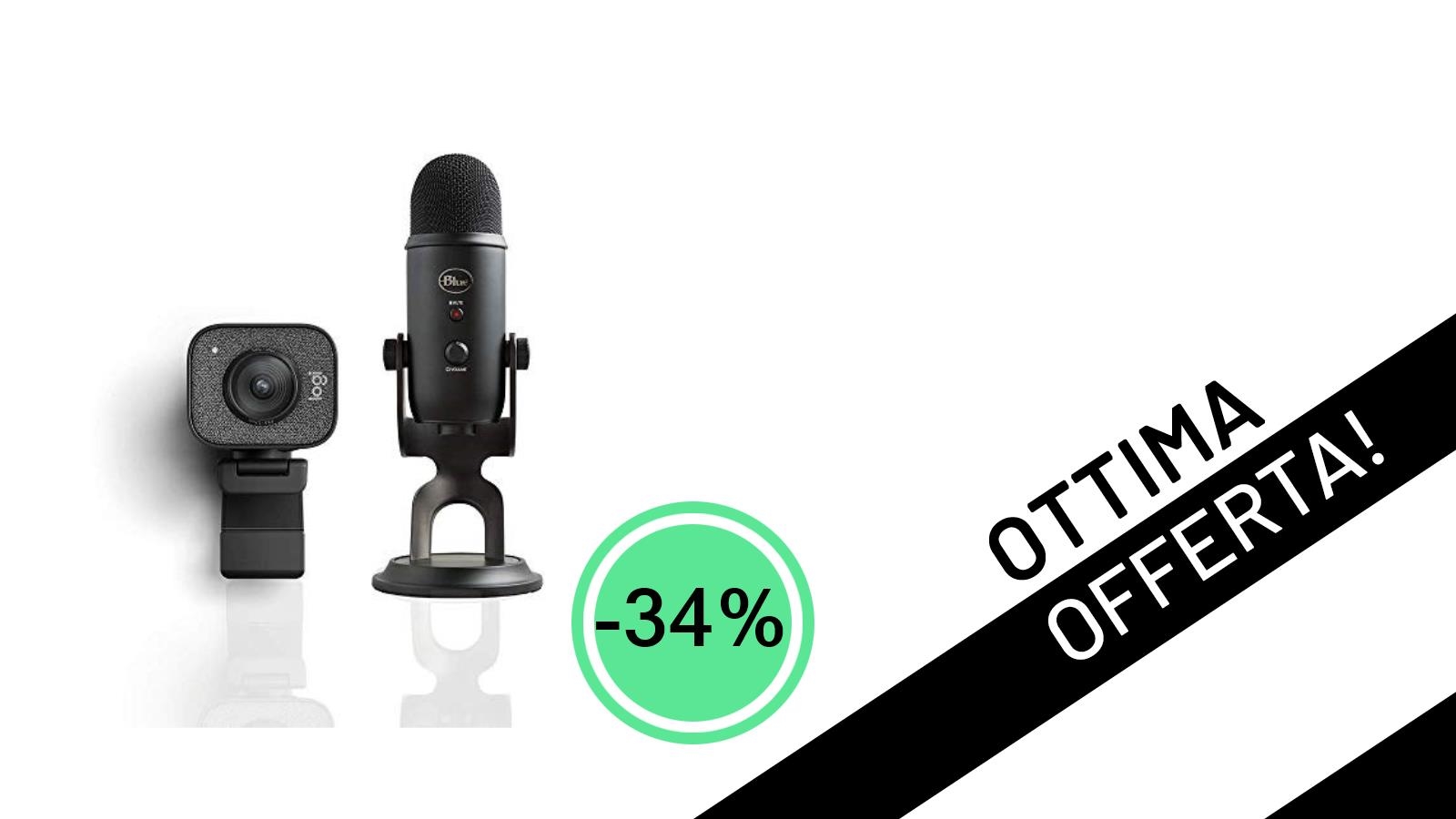 Offerta Imperdibile: Logitech StreamCam + Blue Yeti Mic al Minimo Storico con il -34%!