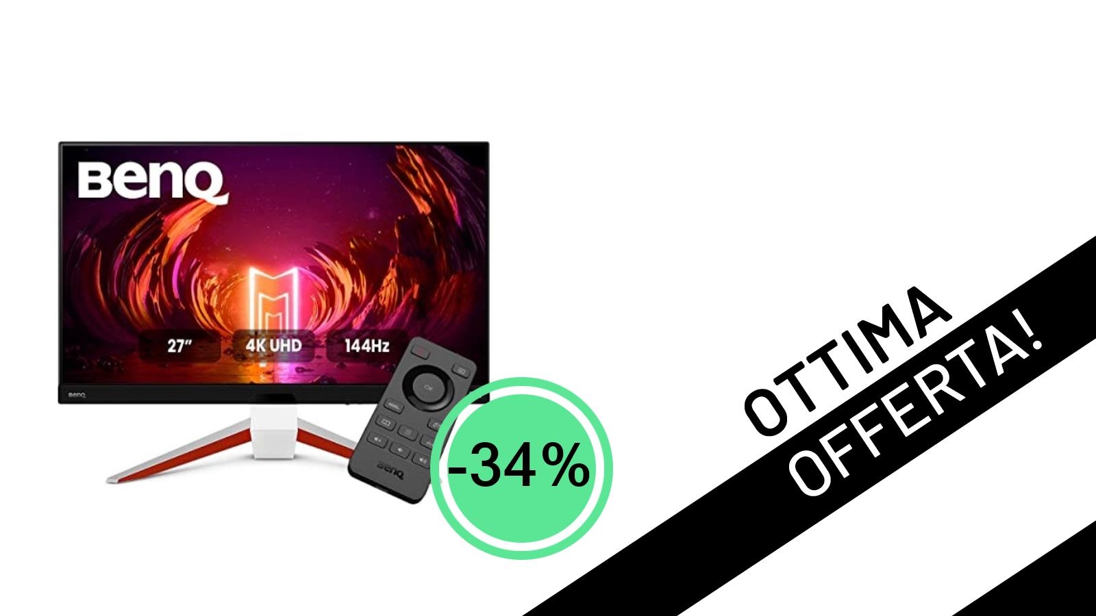 BenQ MOBIUZ EX2710U: Il Monitor Gaming 4K a 144Hz per PS5 crolla del 34% a soli 460,99€!