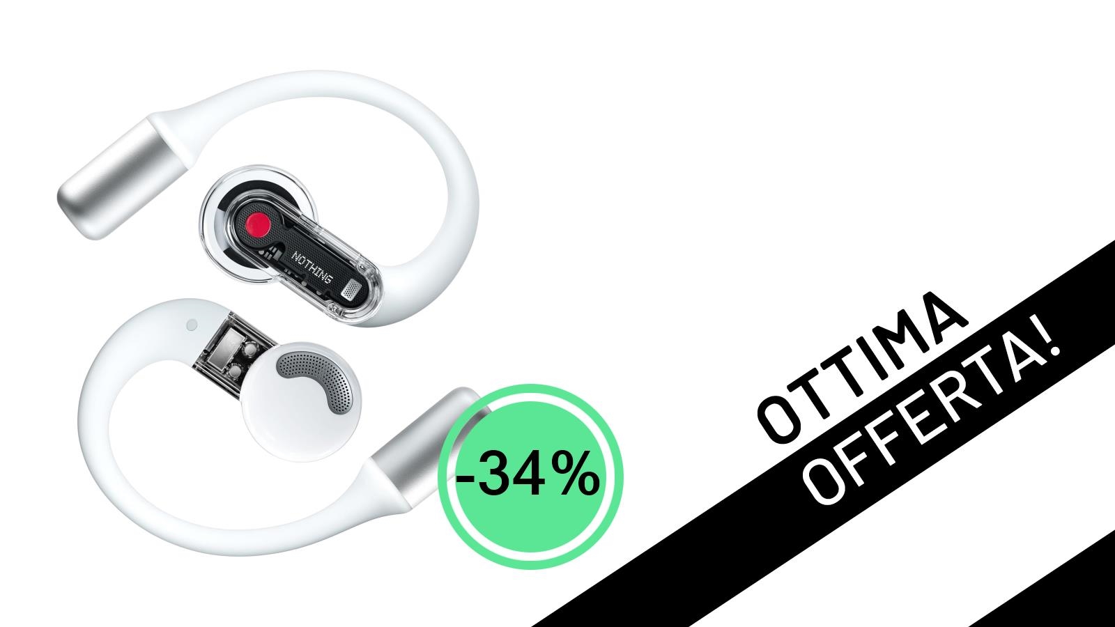 Nothing Ear (open): L'Audio Rivoluzionario Ora a Soli 99€ con il -34%!