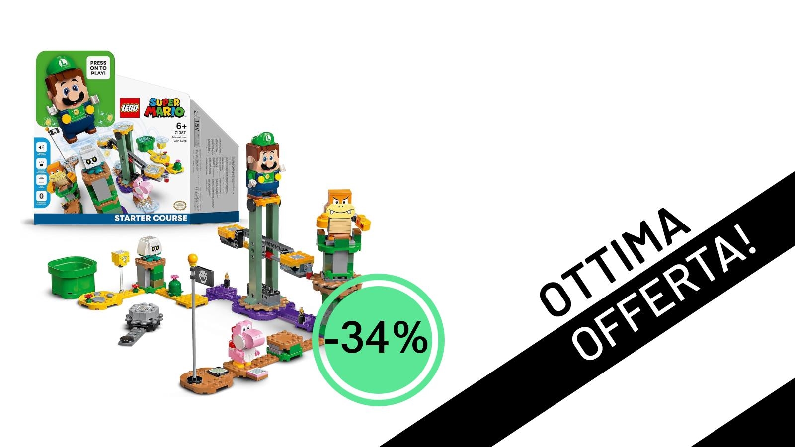 Affare Imperdibile! Il LEGO Super Mario Avventure di Luigi Starter Pack Scontato del -34%