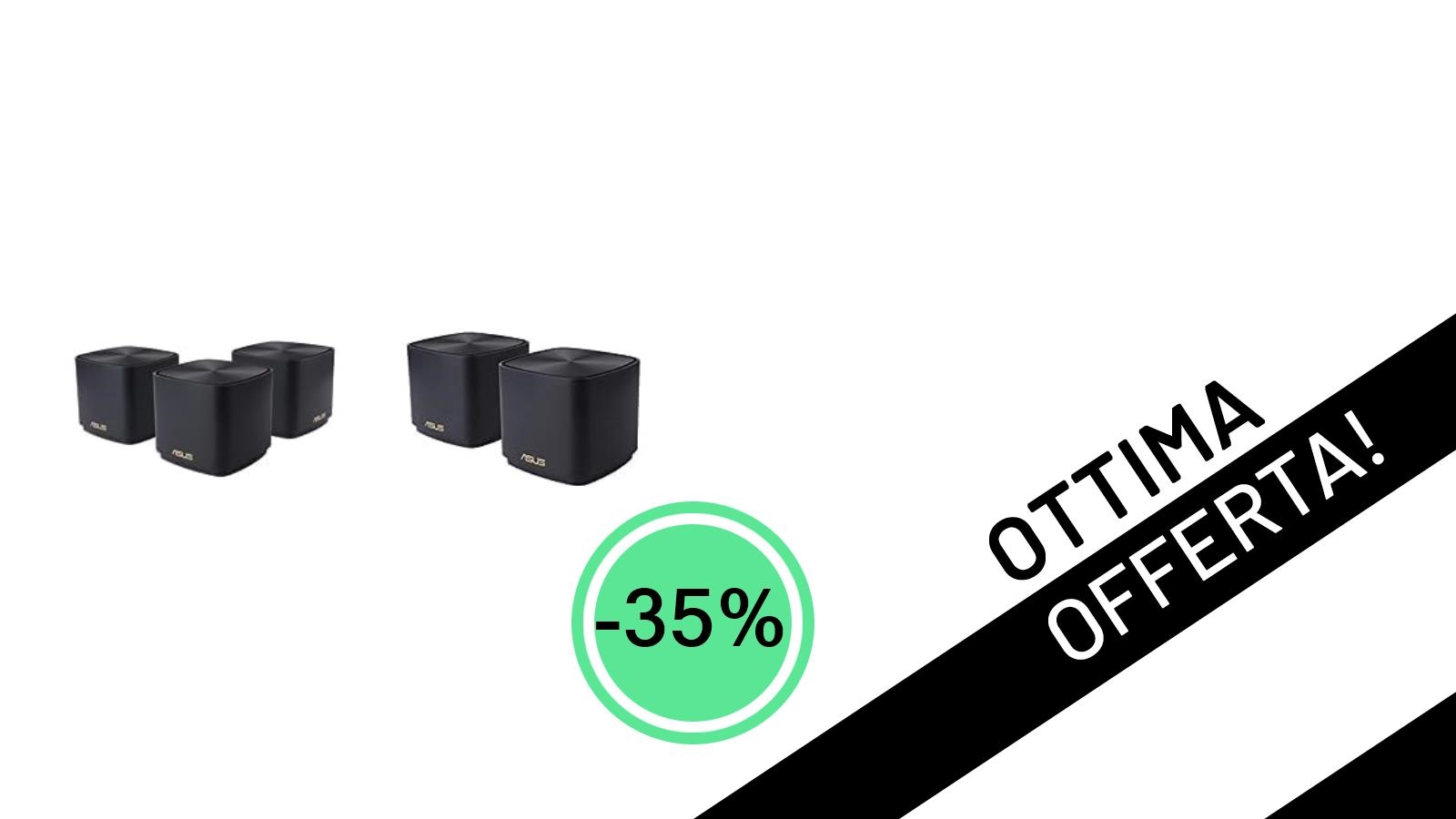 ASUS XD4 Plus Nero 5 pezzi: Rete perfetta in ogni angolo con uno sconto del 35% a soli 312,98€!