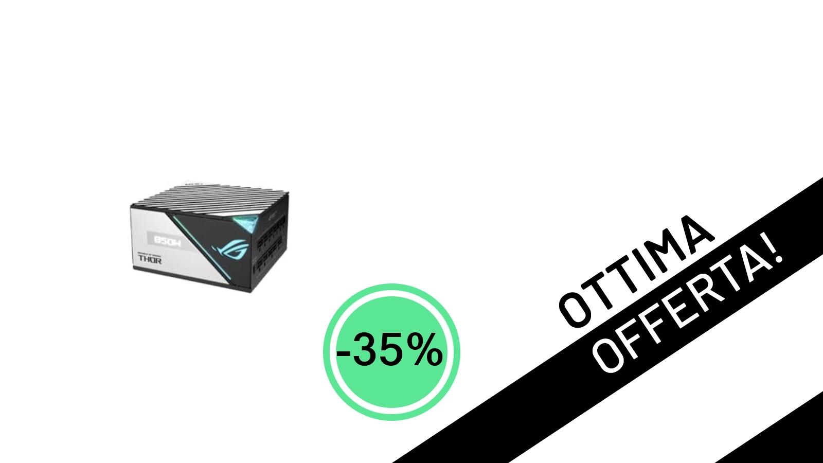 Potenza e Stile: L'alimentatore ASUS ROG THOR 850W Platinum in offerta a soli 209,83€!