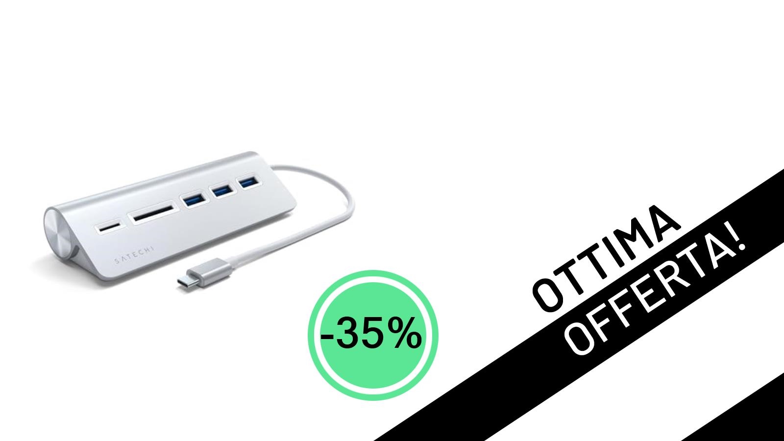 Satechi 5 in 1 Hub USB-C: L'Accessorio Indispensabile per il Tuo MacBook Scontato del 35% a Soli 25,99€!