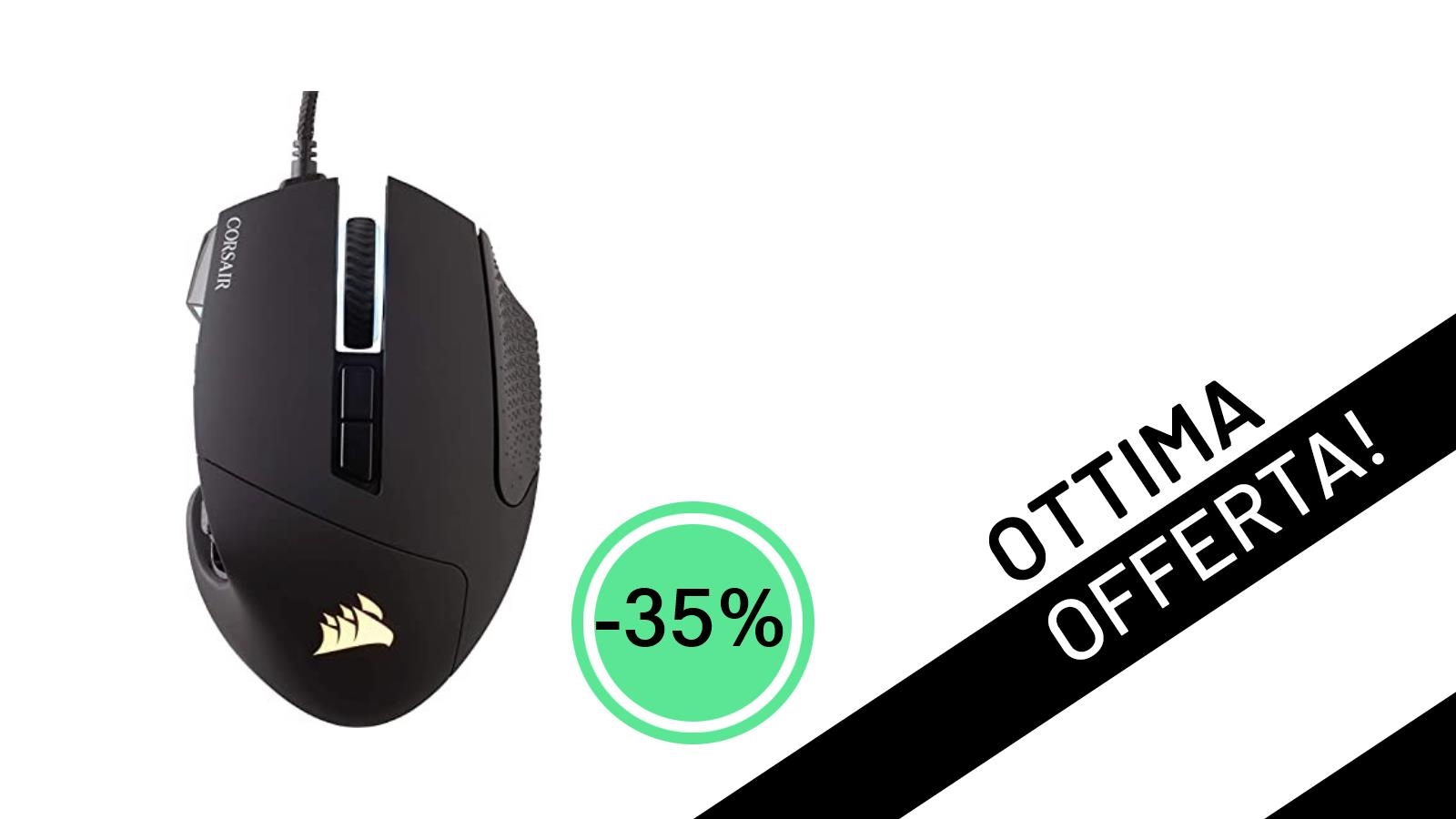 Offerta Imperdibile: Il Corsair Scimitar ELITE RGB, il Mouse Gaming Definitivo per MOBA/MMO, Ora con un Incredibile Sconto del -35%!
