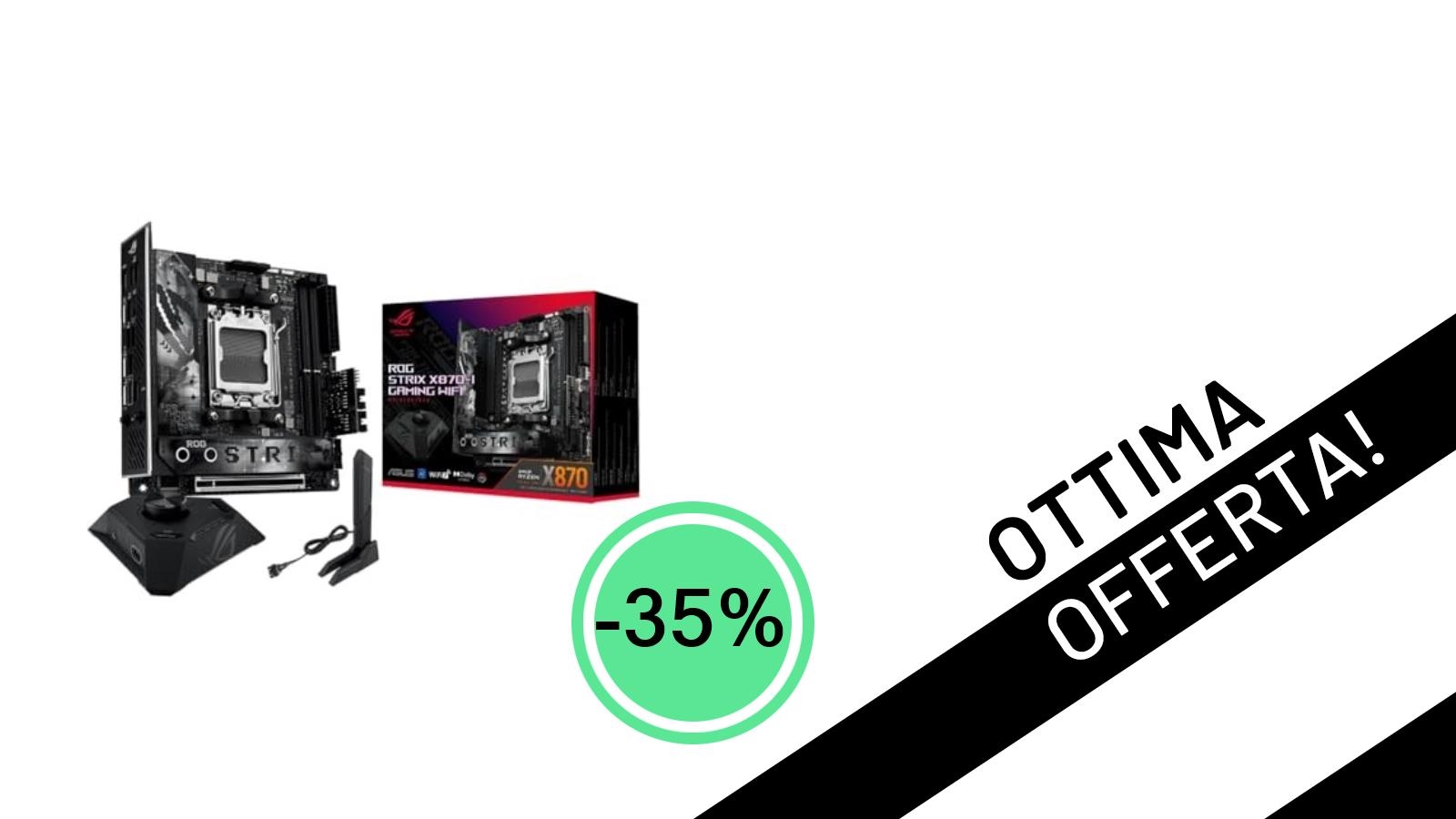 Offerta Imperdibile: La Scheda Madre ASUS ROG Strix X870-I Gaming WiFi Scontata del 35%!