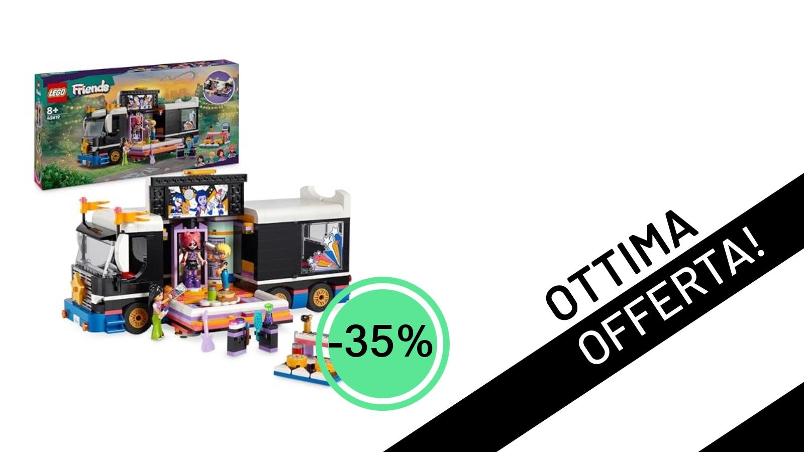 Sconto Follia: Il LEGO Friends Tour Bus delle Pop Star Sfreccia a un Prezzo Incredibile!