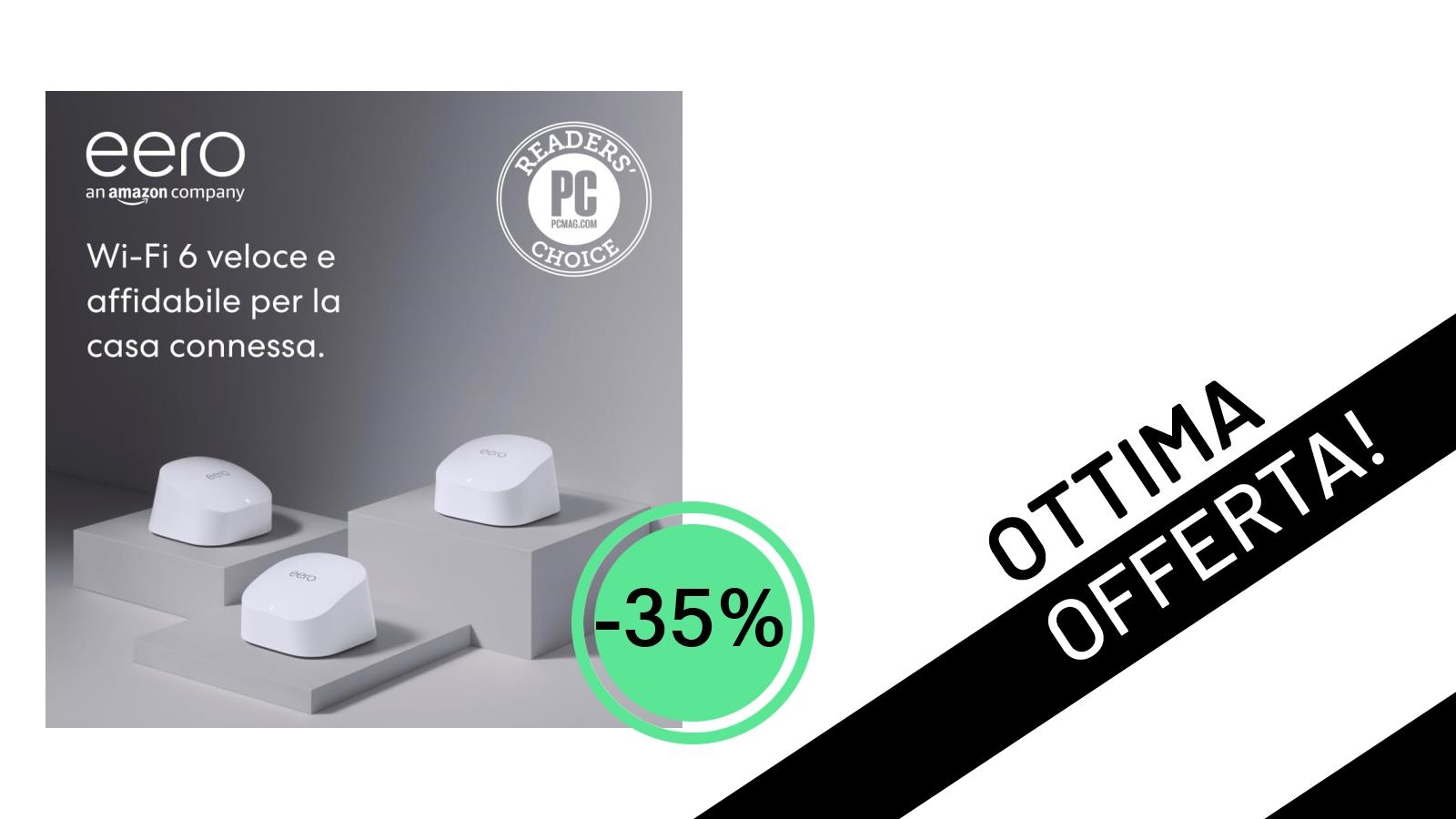 Rivoluziona il tuo Wi-Fi: Amazon eero 6 (3-pack) in offerta imperdibile a 169,99€!
