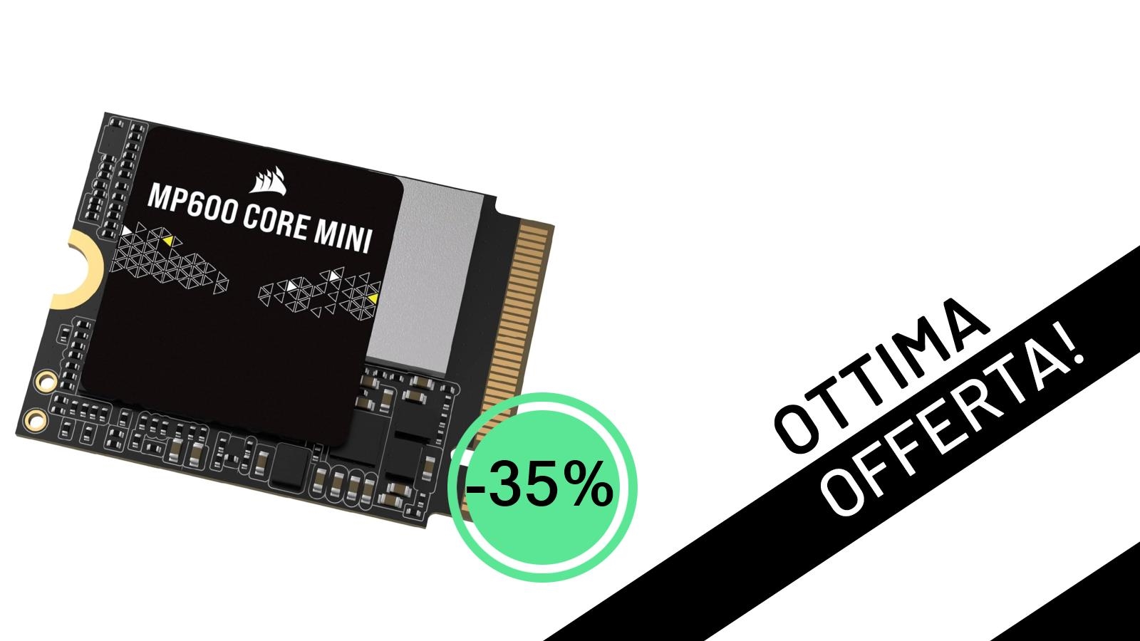 Offerta Imperdibile: SSD Corsair MP600 CORE MINI 2TB a soli 170€! L'Upgrade Perfetto per Steam Deck e ROG Ally