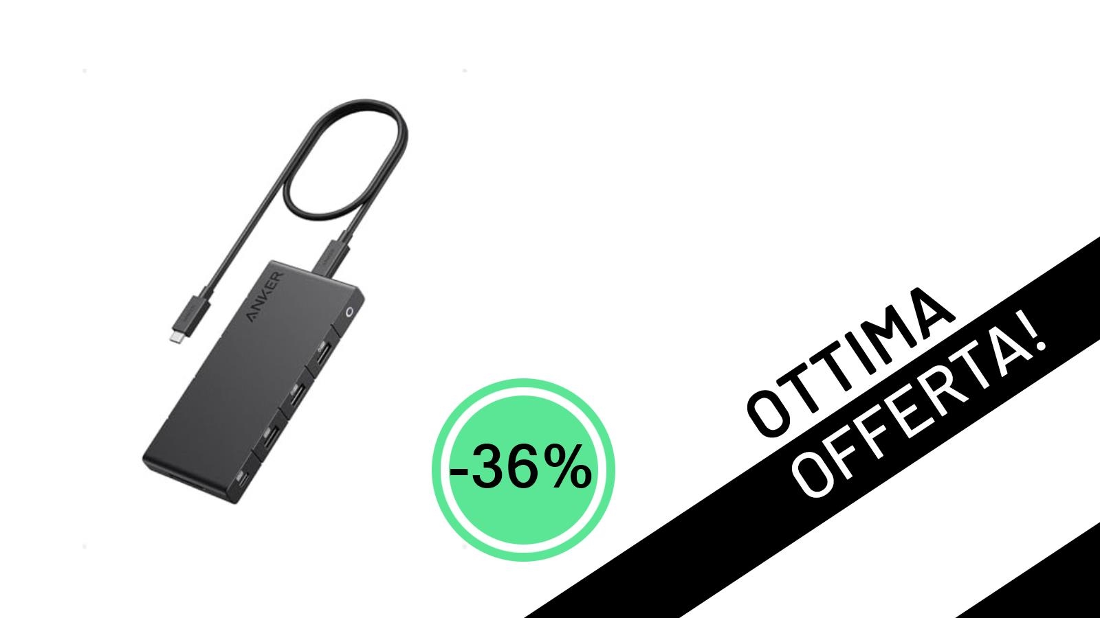L'Hub USB C Anker 364 10 in 1 è in offerta lampo: espandi la tua connettività con uno sconto del -36%!