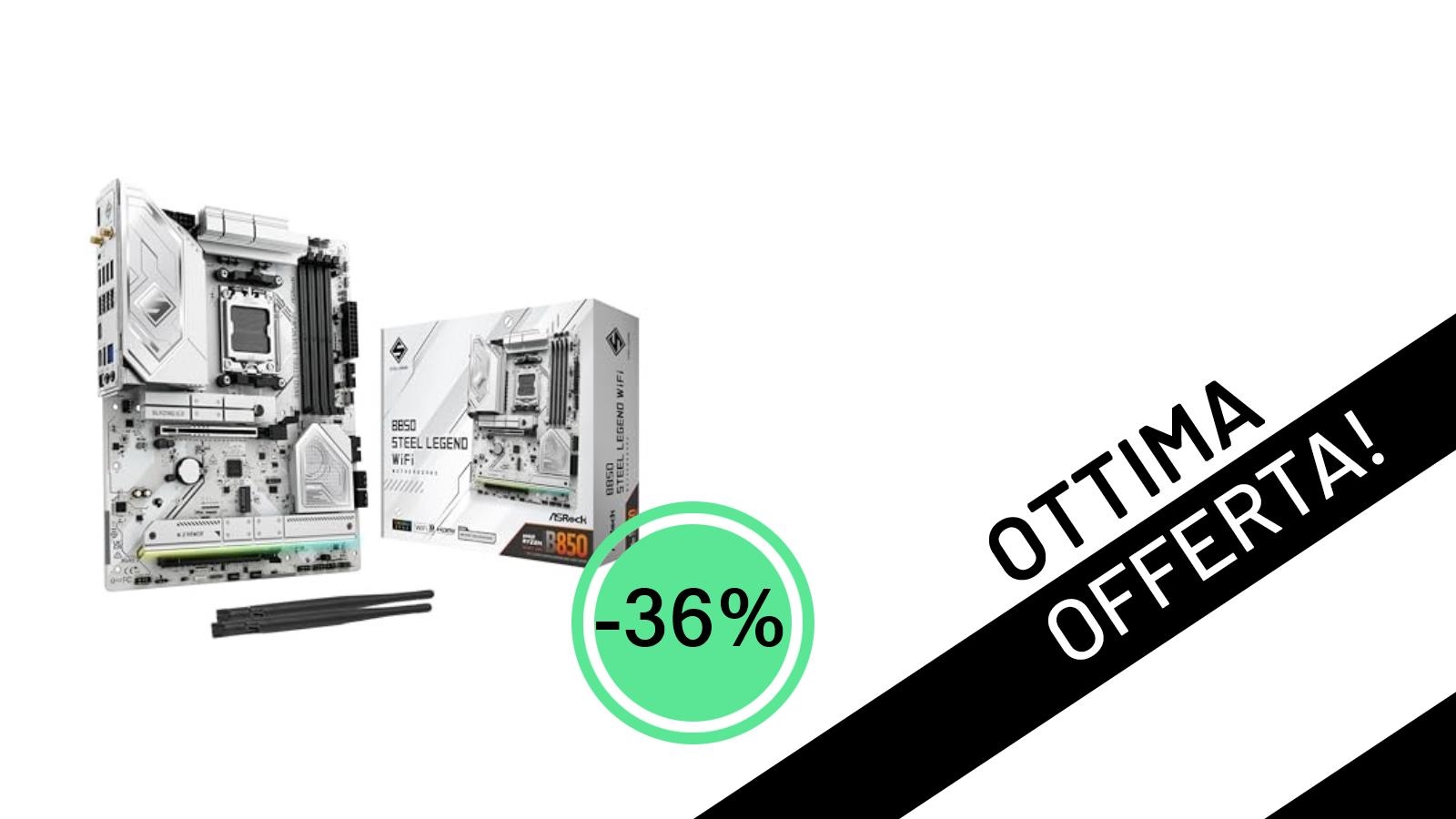 Offerta imperdibile: la scheda madre ASRock B850 Steel Legend WiFi al prezzo più basso di sempre!