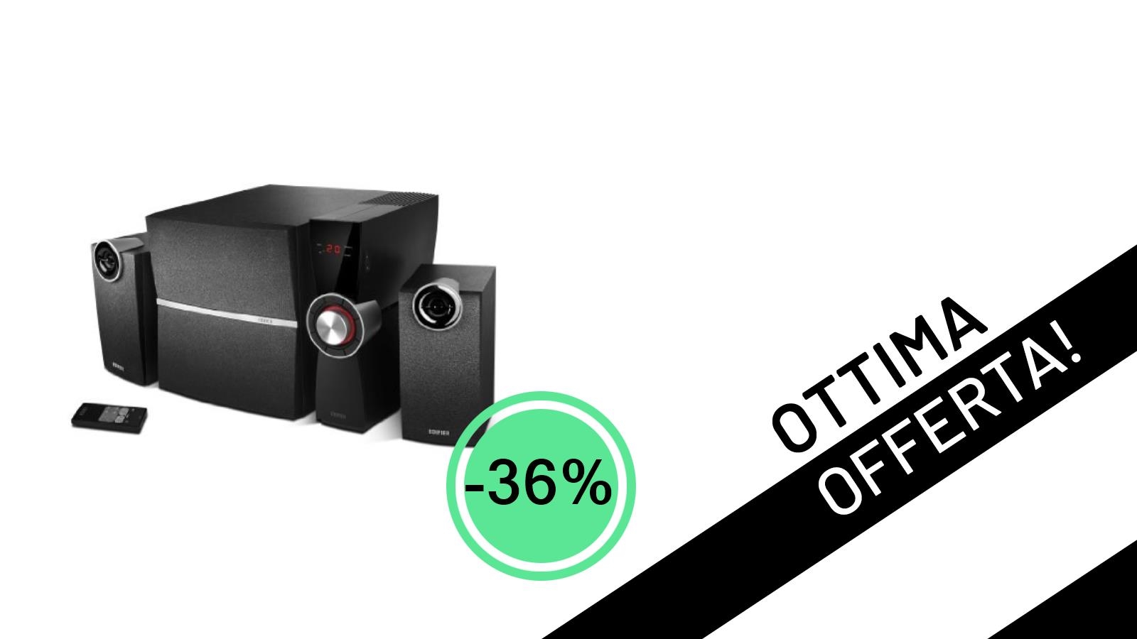 Scopri l'offerta imperdibile: Edifier C2XD 2.1, l'audio potente per il tuo PC al 36% di sconto!