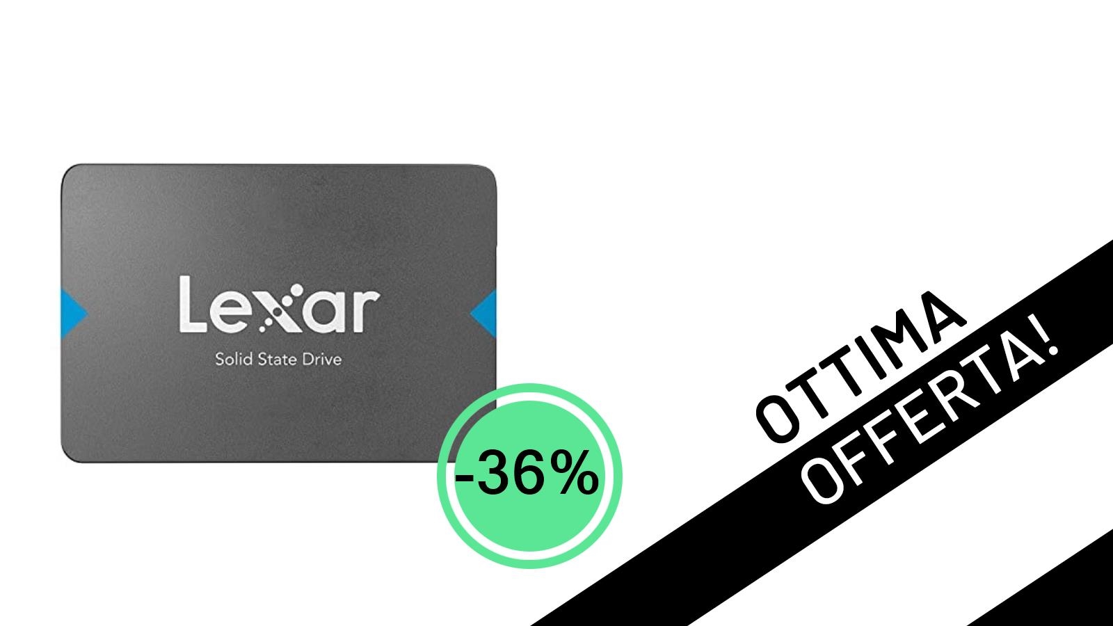 L'SSD Lexar NQ100 da 256GB raggiunge un prezzo incredibile con uno sconto del 36%!