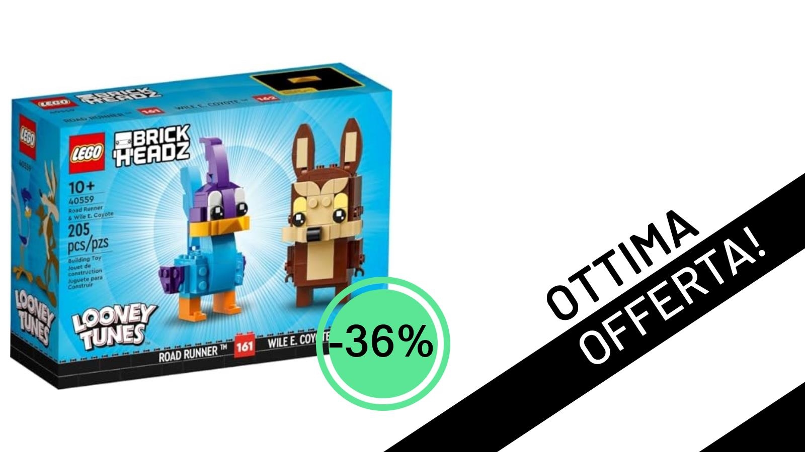 LEGO Brickheadz Looney Tunes: Road Runner e Wile E. Coyote Scontati del 36%! Un Affare da Non Perdere!