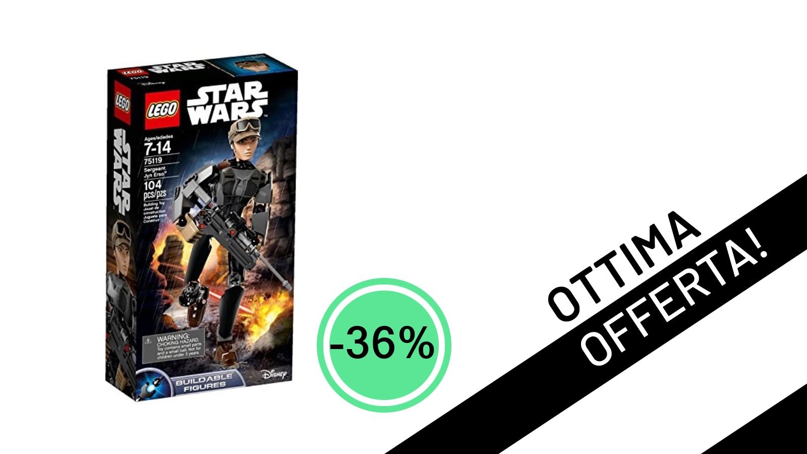 Offerta Imperdibile LEGO Star Wars: La Sergeant Jyn Erso Scontata del -36% a Soli 15,90€!