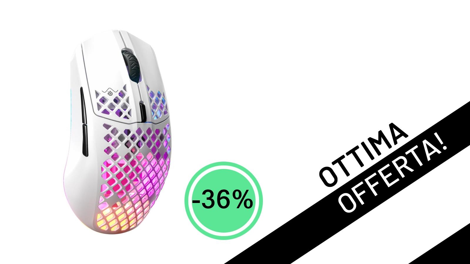 Offerta Imperdibile: SteelSeries Aerox 3 Wireless Snow Scontato del 36% a soli 69,99€!
