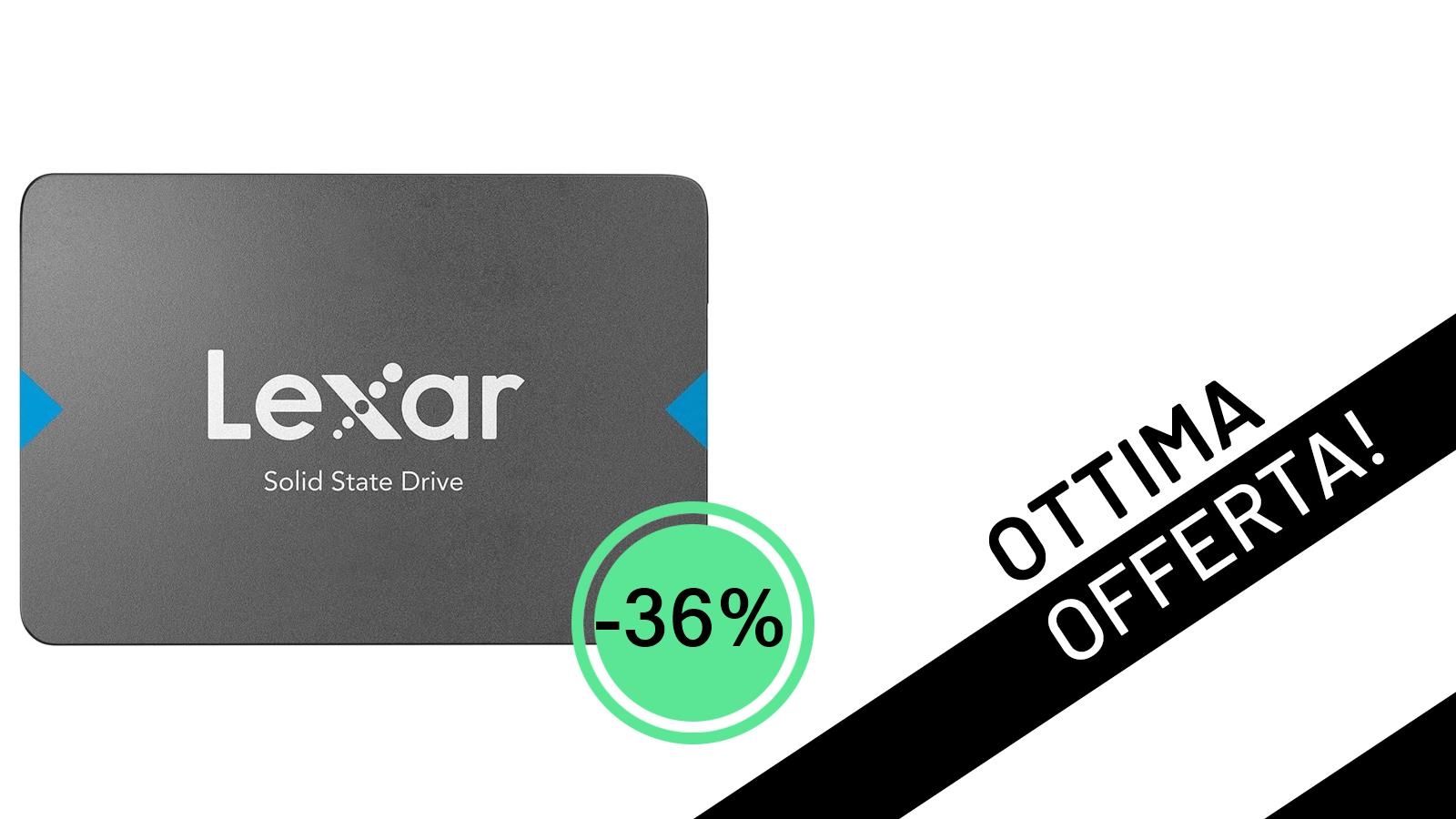 L'SSD Lexar NQ100 da 256GB raggiunge un prezzo incredibile con uno sconto del 36%!