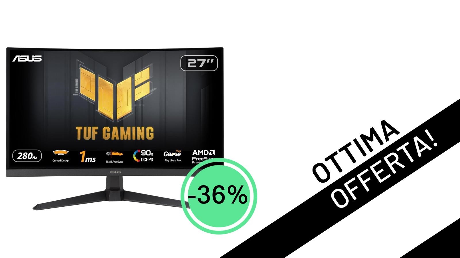 L'Offerta Imperdibile su ASUS TUF Gaming: Monitor Curvo 27" a soli 159€!