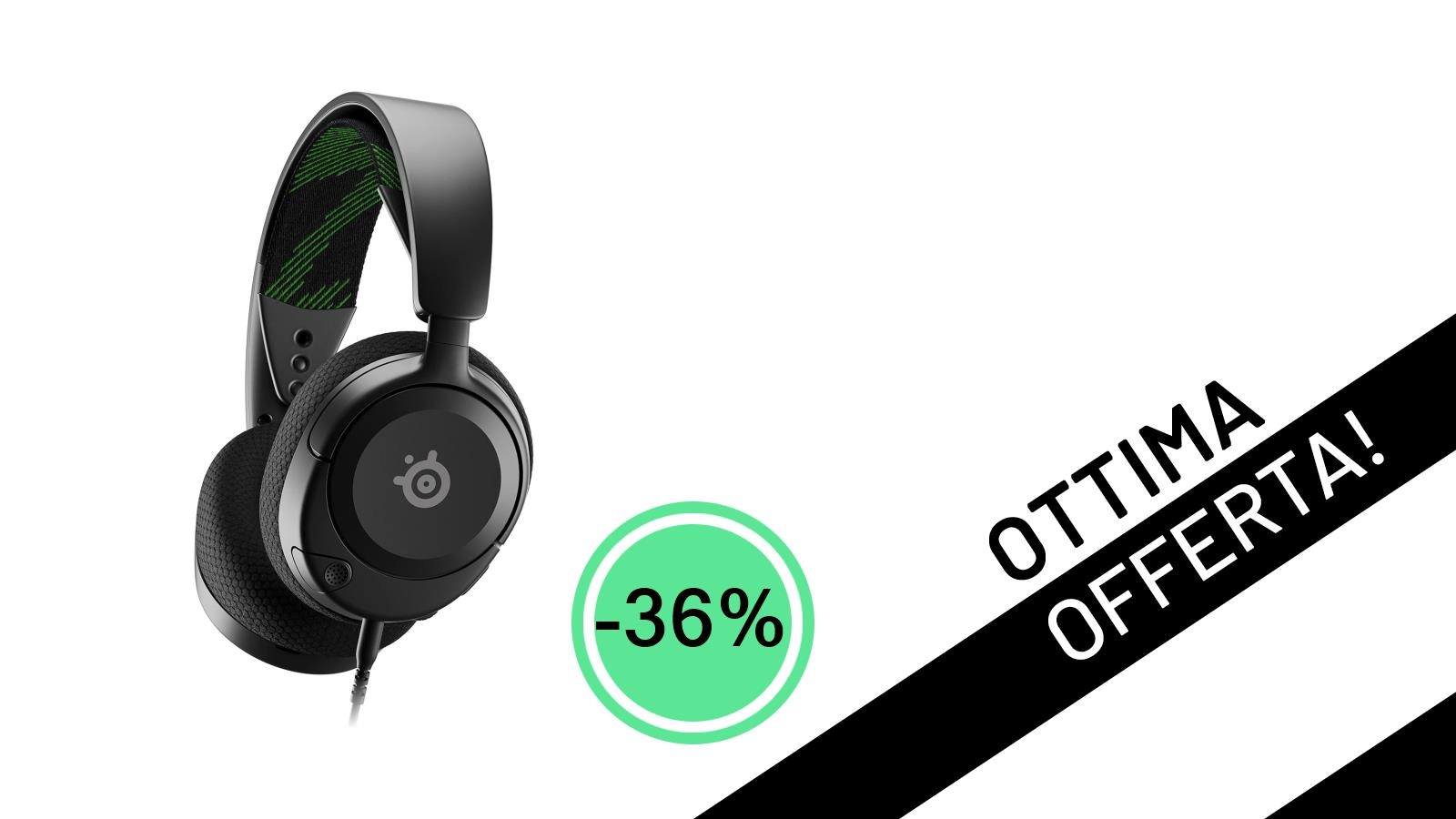 SteelSeries Arctis Nova 1X: L'Audio Gaming Premium a Soli 44,99€ con uno Sconto del 36%!