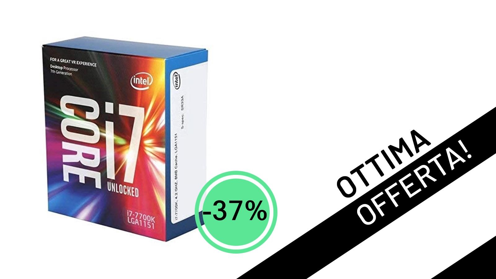 Offerta imperdibile: il potente Intel Core i7-7700K a soli 259€ con uno sconto del 37%!