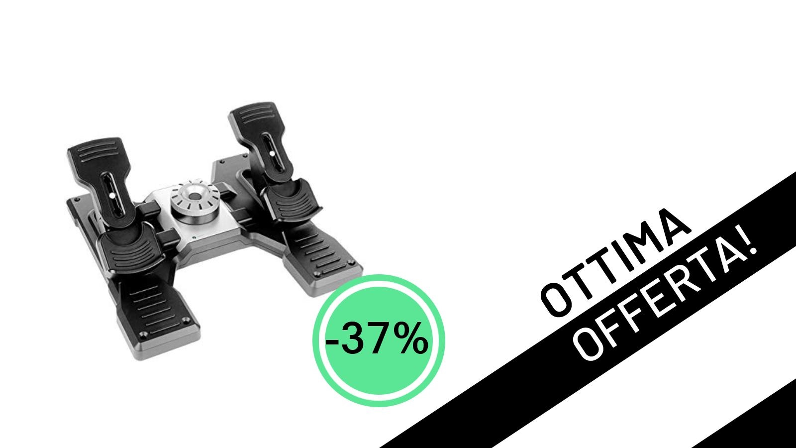 Affare imperdibile: la pedaliera Logitech G Saitek Pro Flight Rudder al -37%!