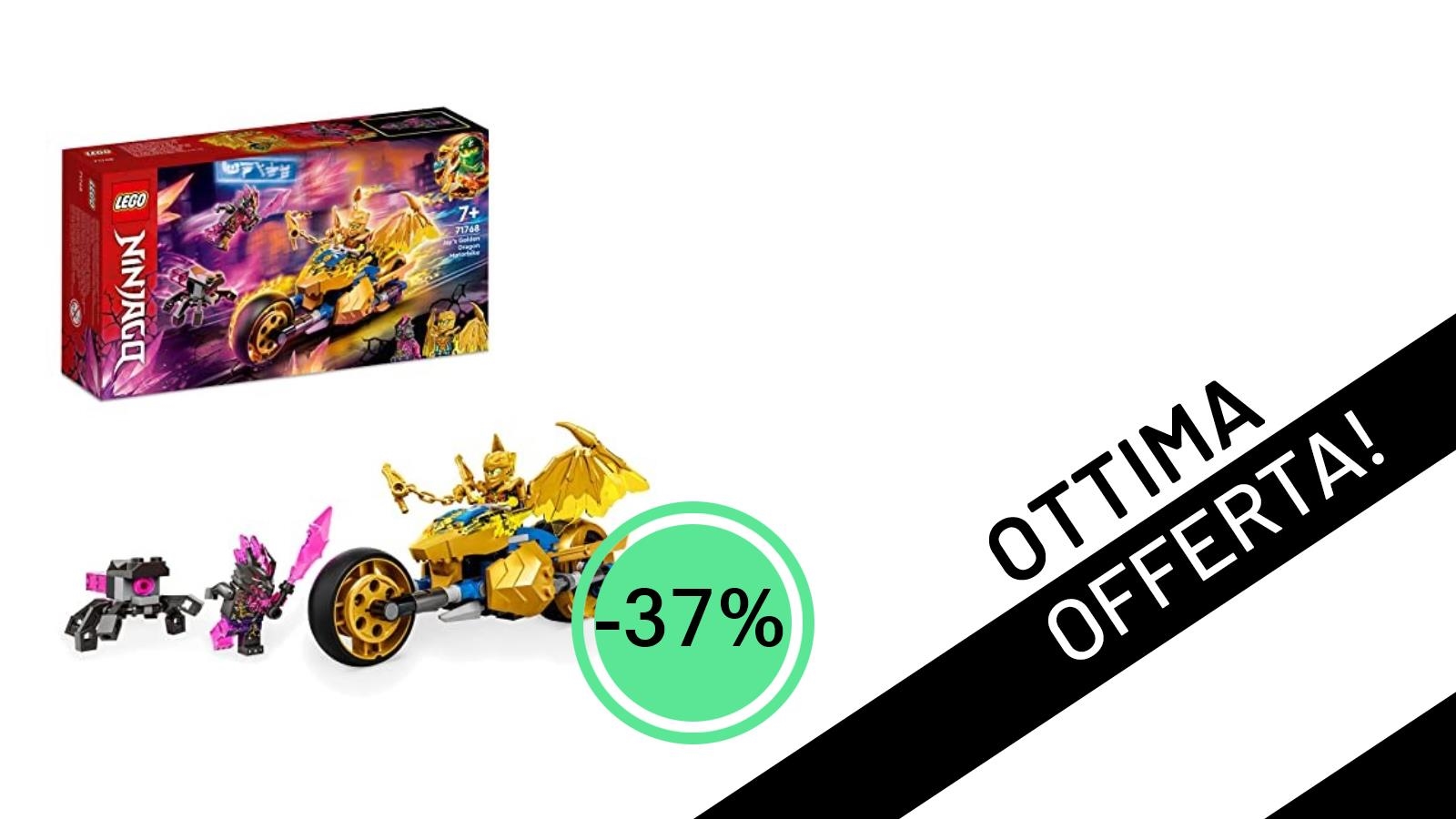 Affare d'Oro! Il LEGO Ninjago Moto Drago di Jay a un prezzo mai visto: -37% di sconto!