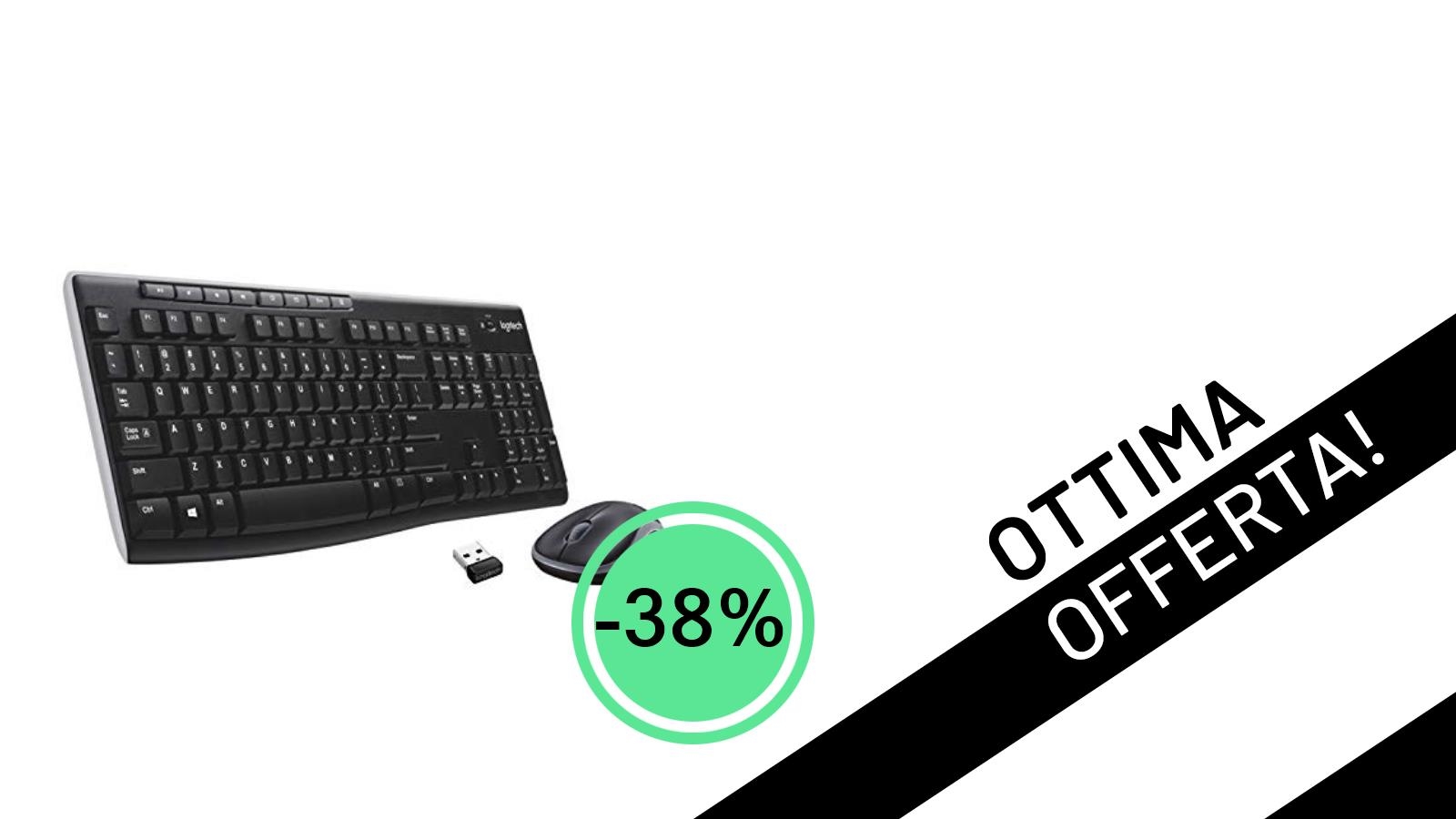 Logitech MK270: Tastiera e Mouse Wireless in Offerta Shock a soli 29,90€!