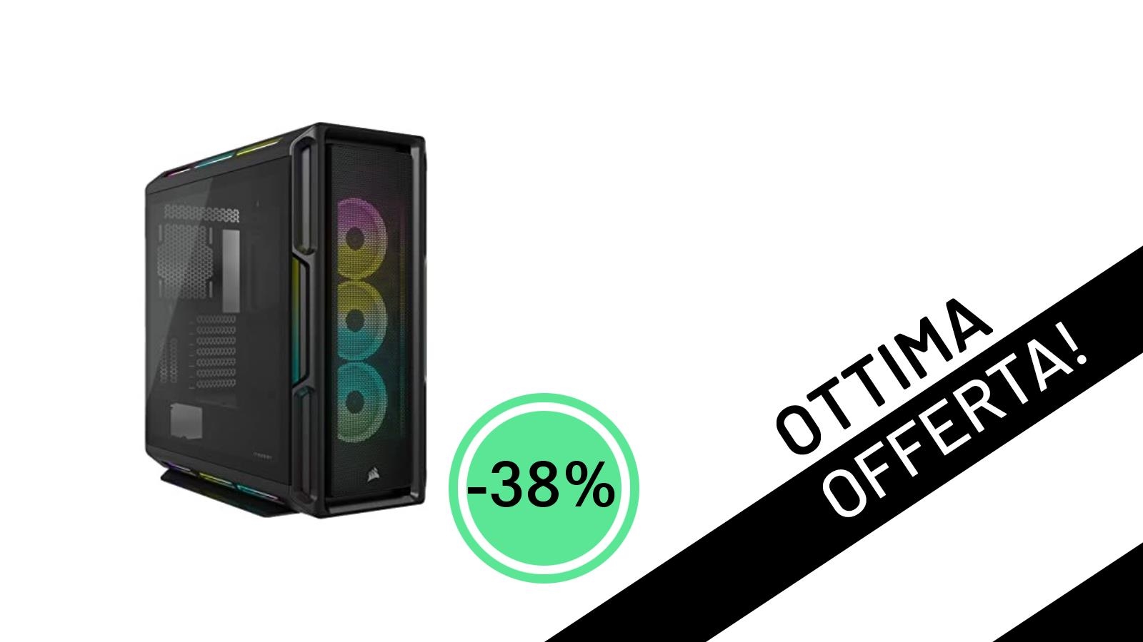 Il magnifico case Corsair iCUE 5000T ATX RGB Noir è in offerta a un prezzo sensazionale: -38% sul costo finale!