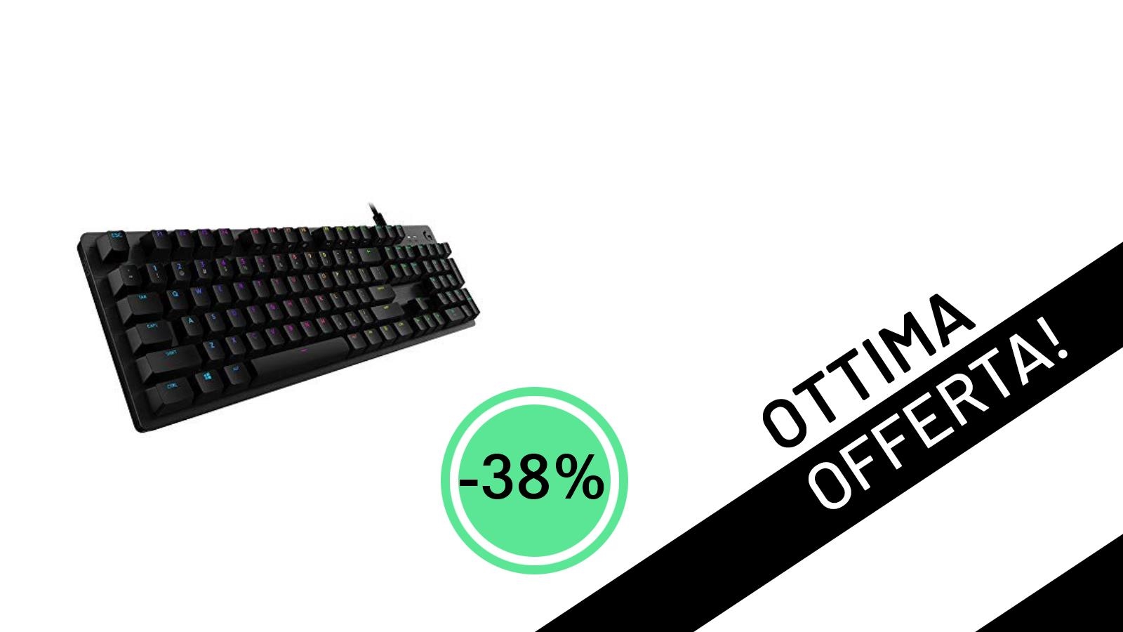 Logitech G512: la tastiera gaming meccanica RGB con GX Blue Clicky al -38% e un prezzo incredibile!