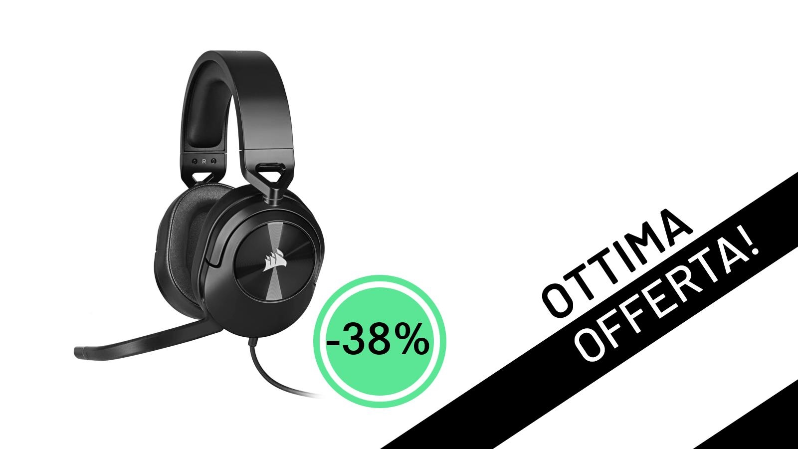 Offerta Imperdibile: Le Corsair HS55 SURROUND con Dolby 7.1 a soli 49,99€!