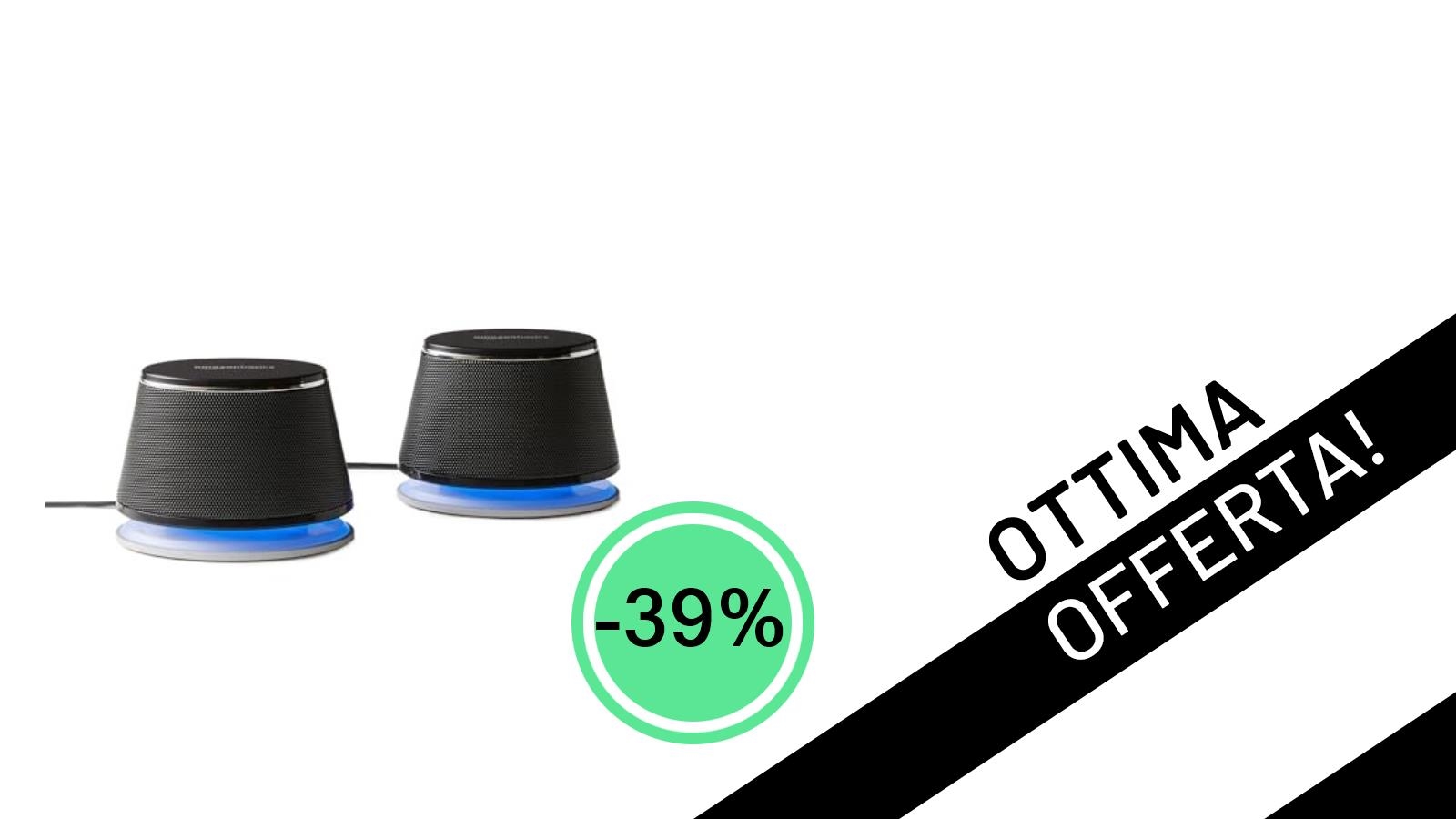 Non perdere l'occasione: gli altoparlanti Amazon Basics per PC a un prezzo incredibile!