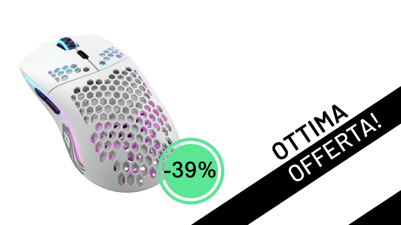 Glorious Model O Wireless: Mouse da gaming superleggero a soli 54,99€ con il -39%!