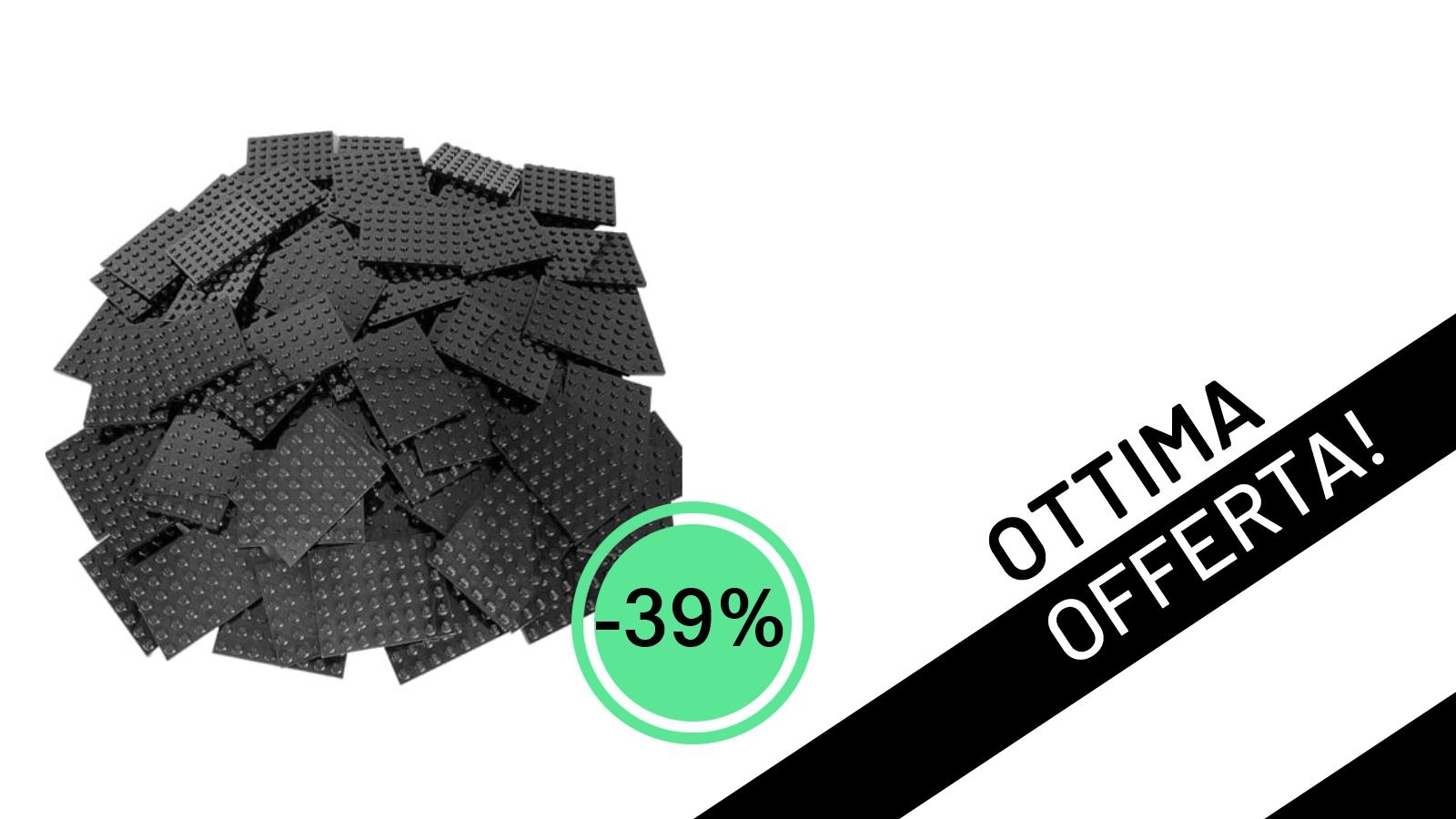 Offerta Imperdibile: LEGO 10 x Plate 6 x 8 Black Scontato del 39% a soli 8,90€!
