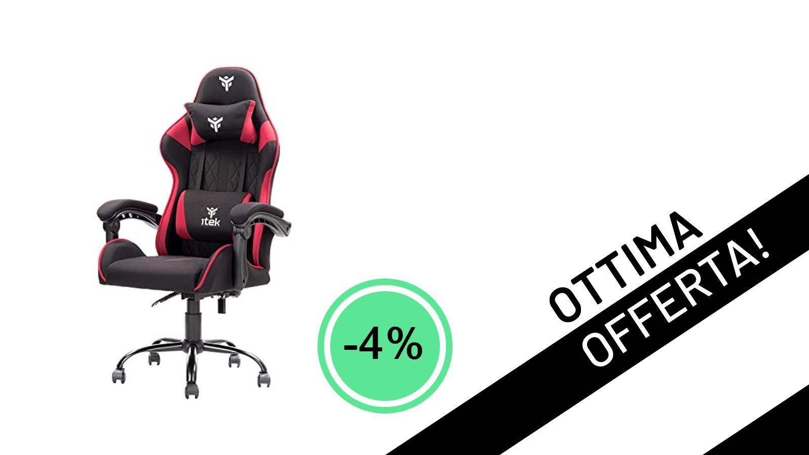 Sedia Gaming ITEK RHOMBUS FF10: Comfort Ergonomico e Stile Inconfondibile in Offerta Scontata!