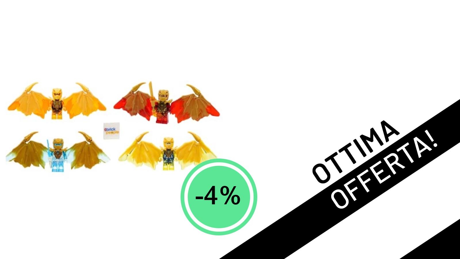LEGO Ninjago: Il Drago Dorato Cristallizzato con Cole, Jay, Zane e Kai Scontato del 4%!