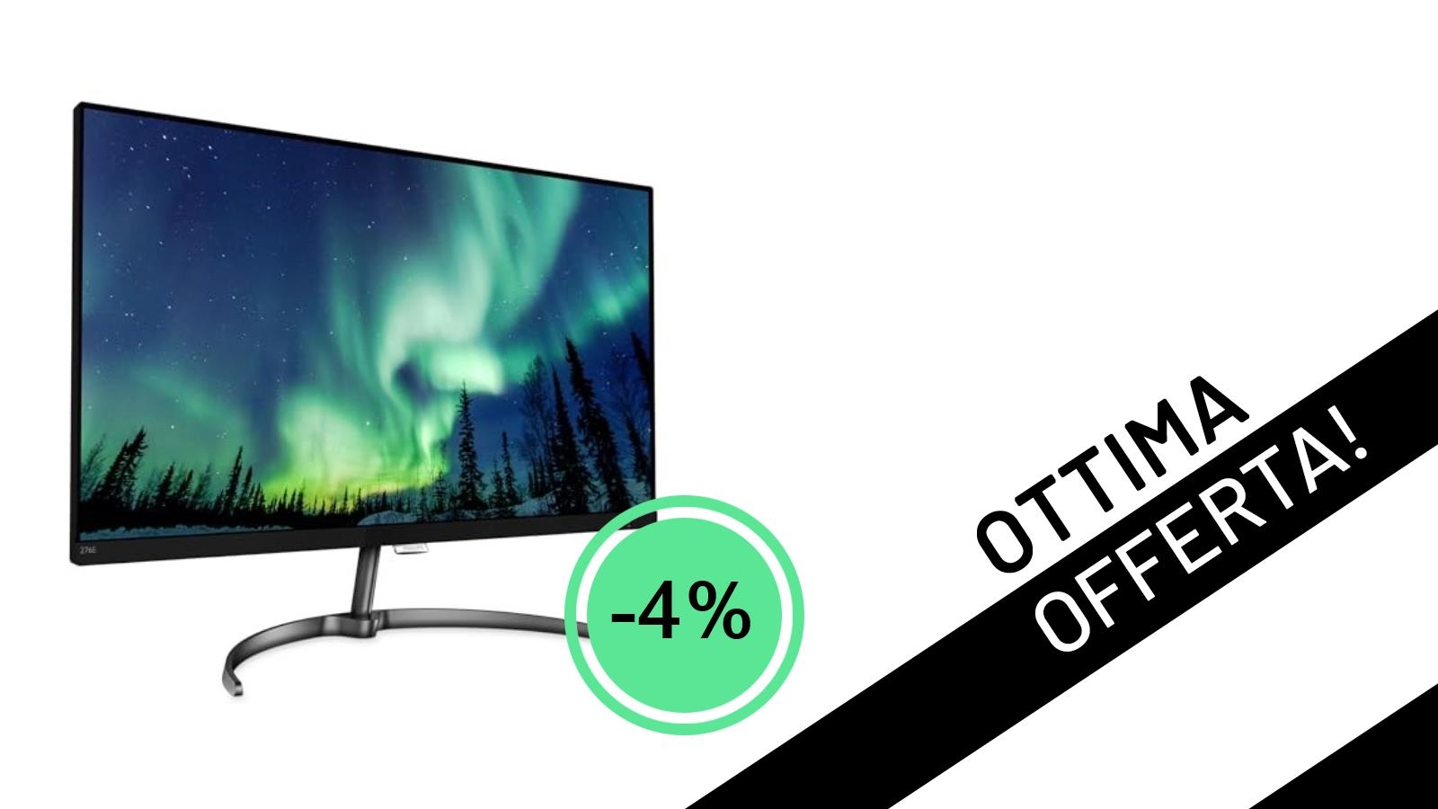 Non perdere il monitor Philips 27" 4K UHD: un'offerta imperdibile a soli 265,84€!