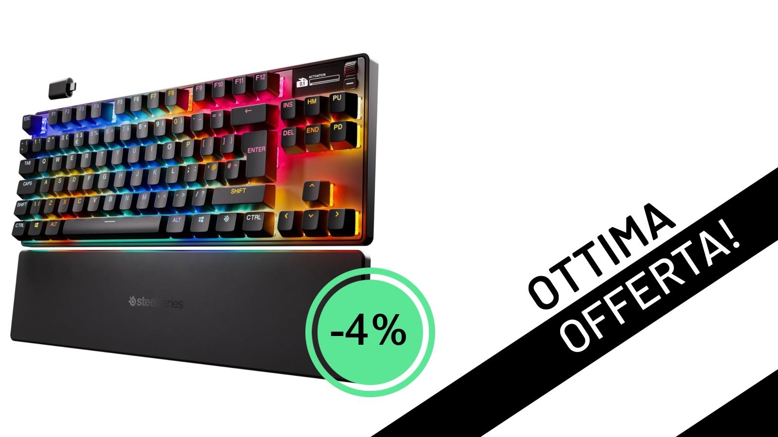 SteelSeries Apex Pro TKL Wireless Gen 3: L'eccellenza gaming wireless a un prezzo da non perdere!