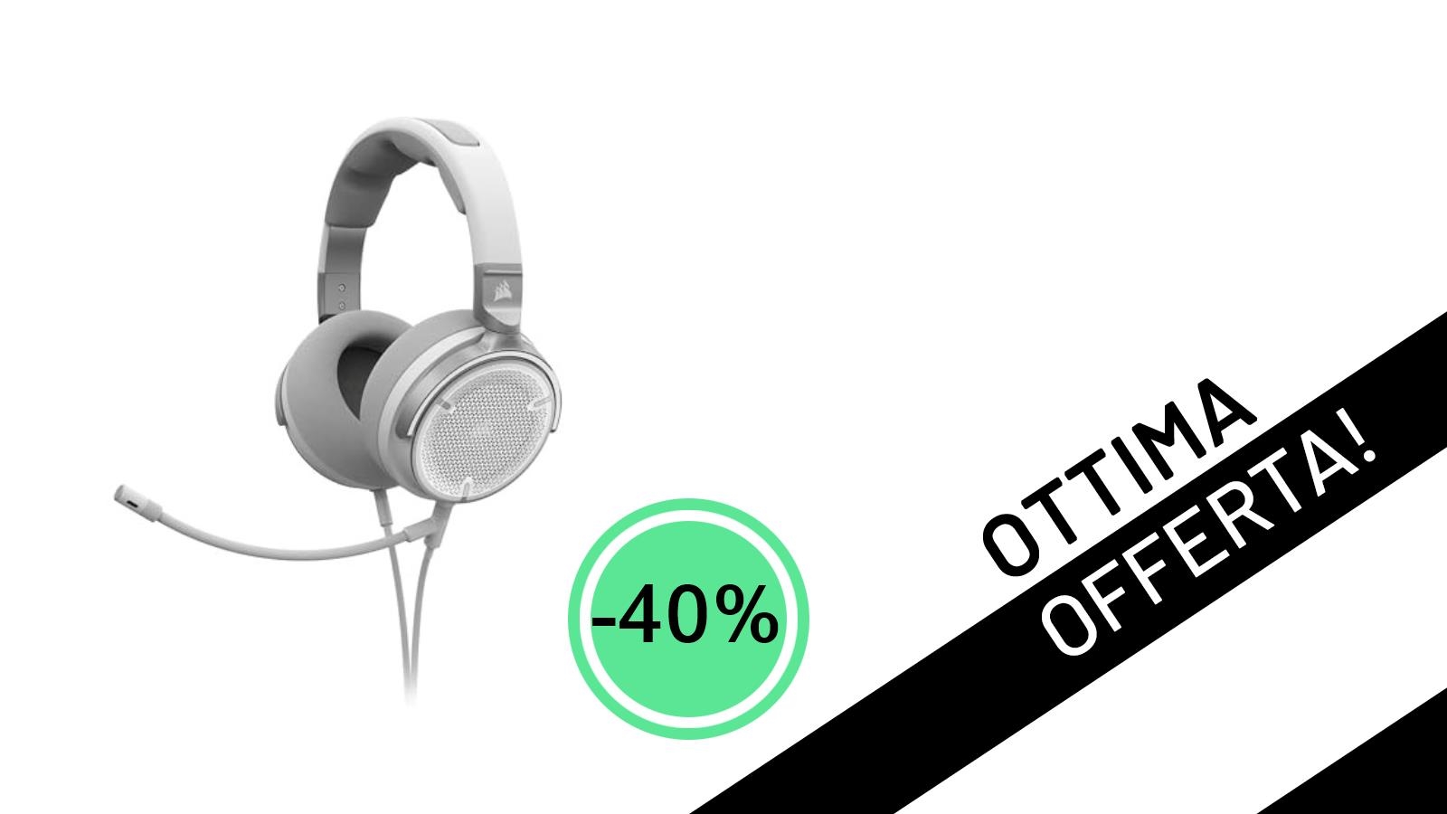Offerta Lampo! Le CORSAIR VIRTUOSO PRO Bianche con -40% di Sconto: Audio Gaming Premium a soli 119,99€