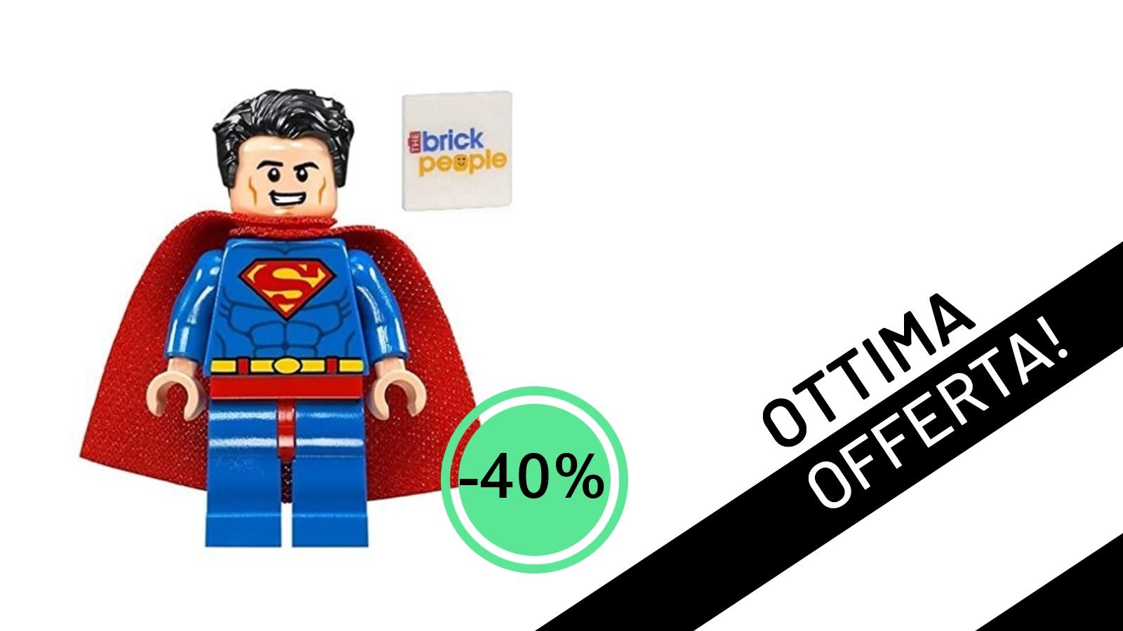 Affare da supereroi! La Minifigure LEGO DC Super Heroes: Justice League Superman con il 40% di sconto!