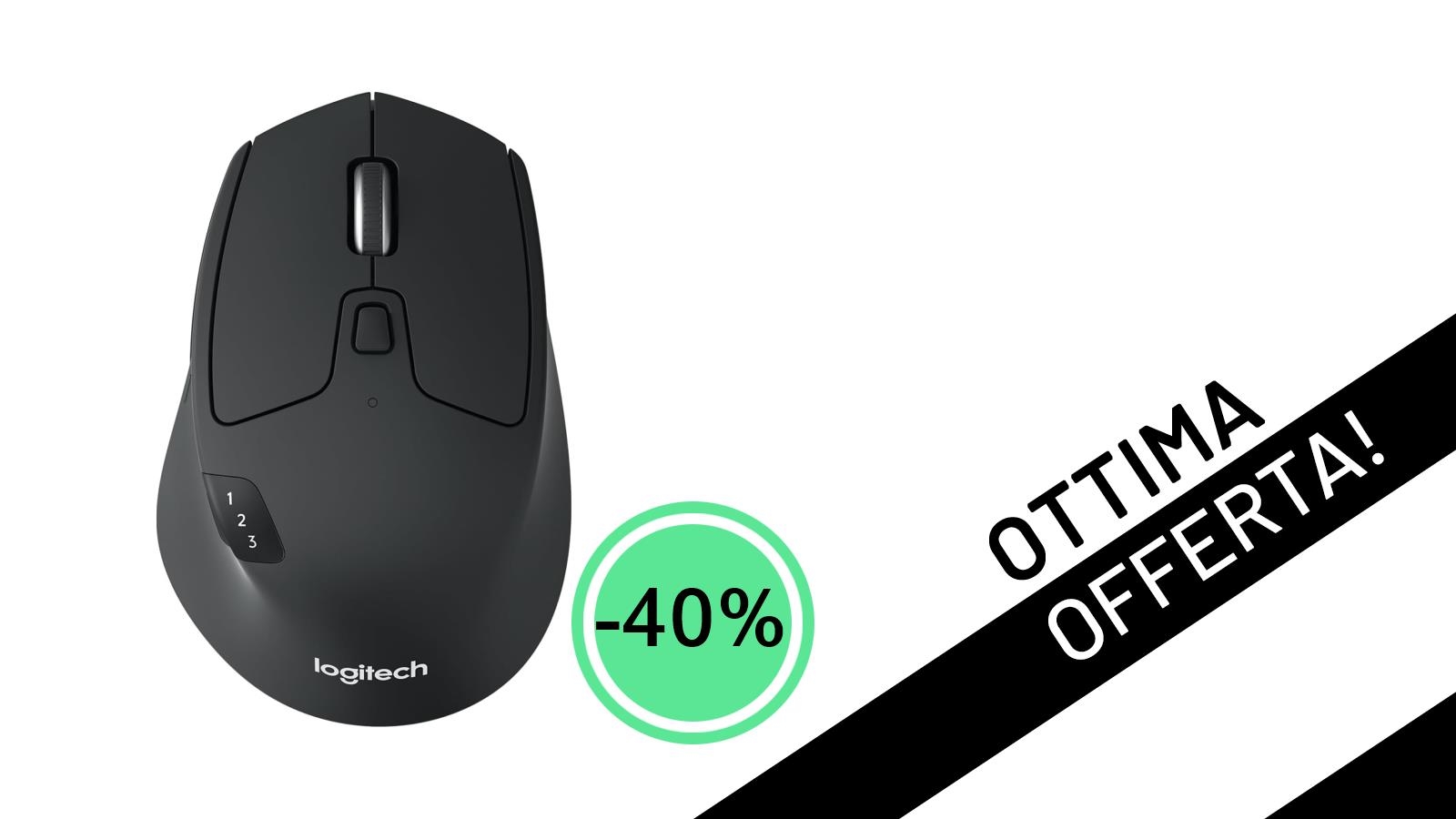 Offerta Lampo: Il Logitech M720 Triathlon, il Mouse Wireless Multidispositivo per Produttività e Gaming, Scontato del 40%!