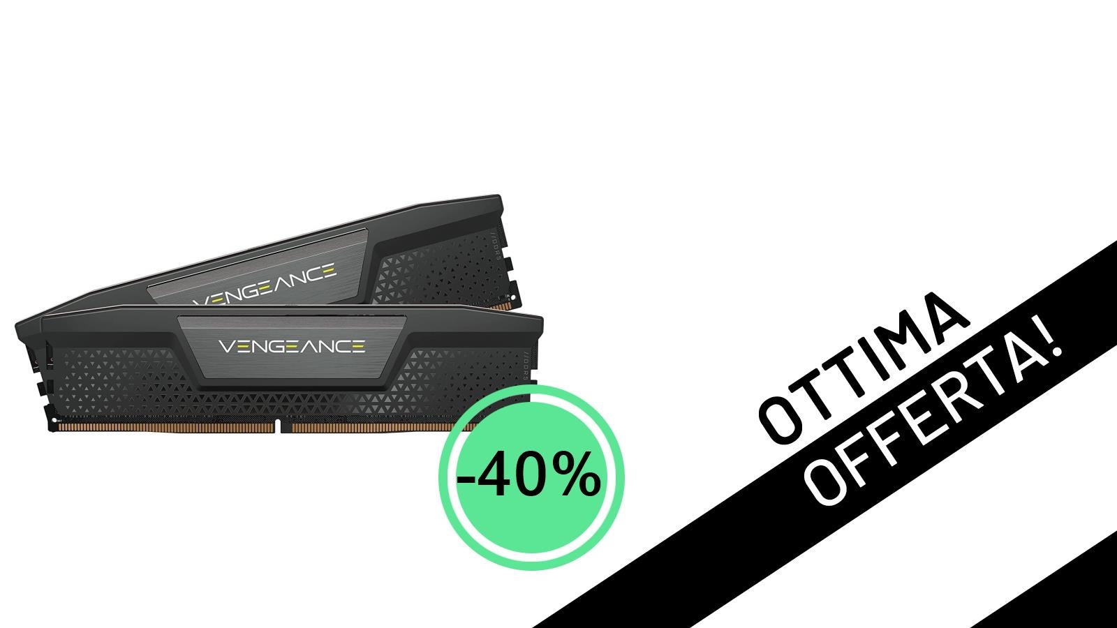 Offerta Imperdibile: CORSAIR VENGEANCE DDR5 RAM 32GB a un prezzo mai visto con il 40% di sconto!