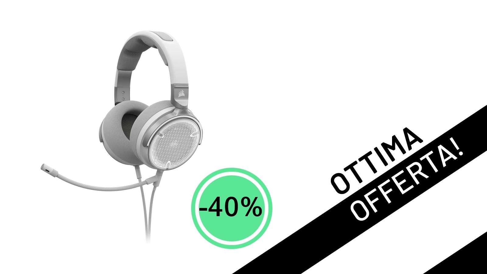 Offerta Lampo! Le CORSAIR VIRTUOSO PRO Bianche con -40% di Sconto: Audio Gaming Premium a soli 119,99€
