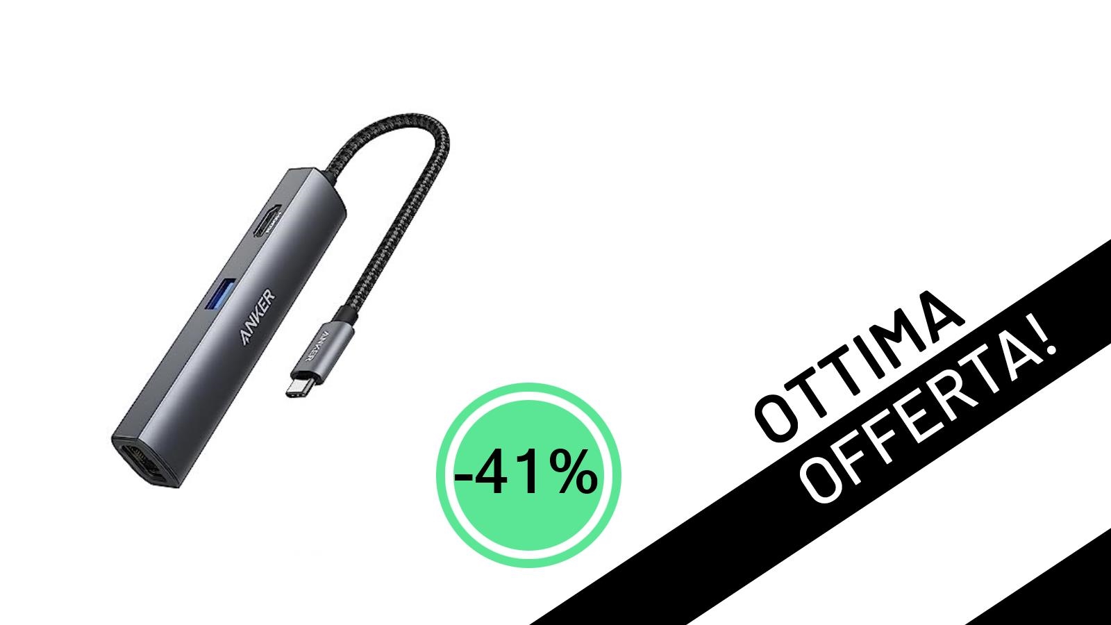Anker Adattatore Hub USB C 5 in 1: L'Offerta Imperdibile al -41% per la Tua Produttività!