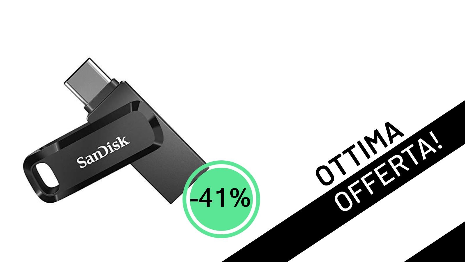 SanDisk Ultra Dual Drive Go 1TB: Spazio Illimitato per Tutti i Tuoi Dispositivi con lo Sconto del -41%!