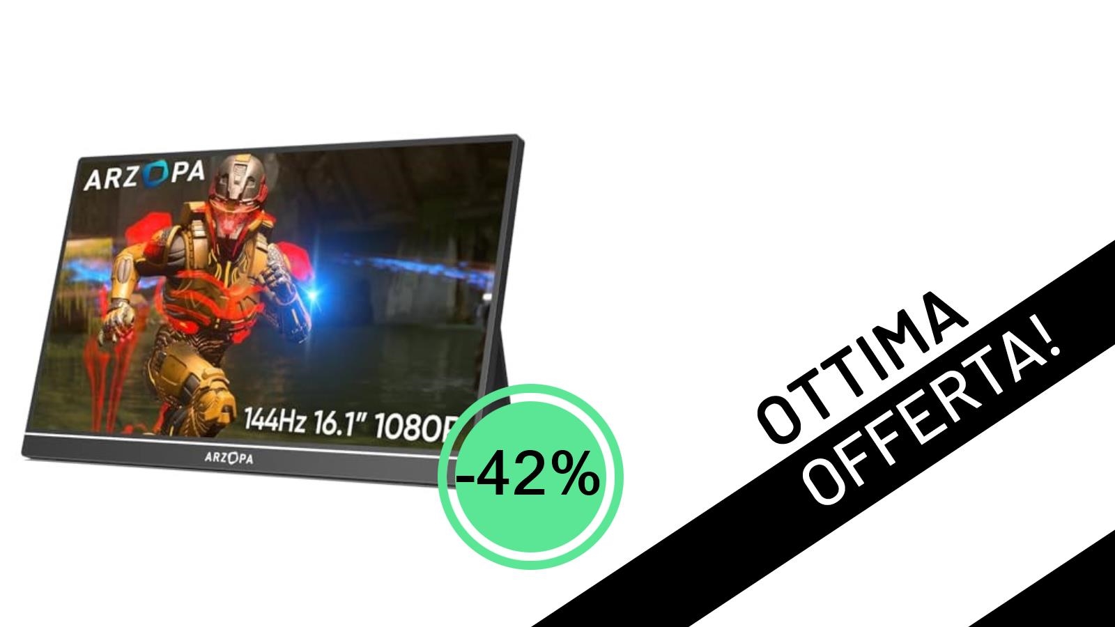 ARZOPA Z1FC: Il Monitor Portatile da Gaming 144Hz a un Prezzo Mai Visto!