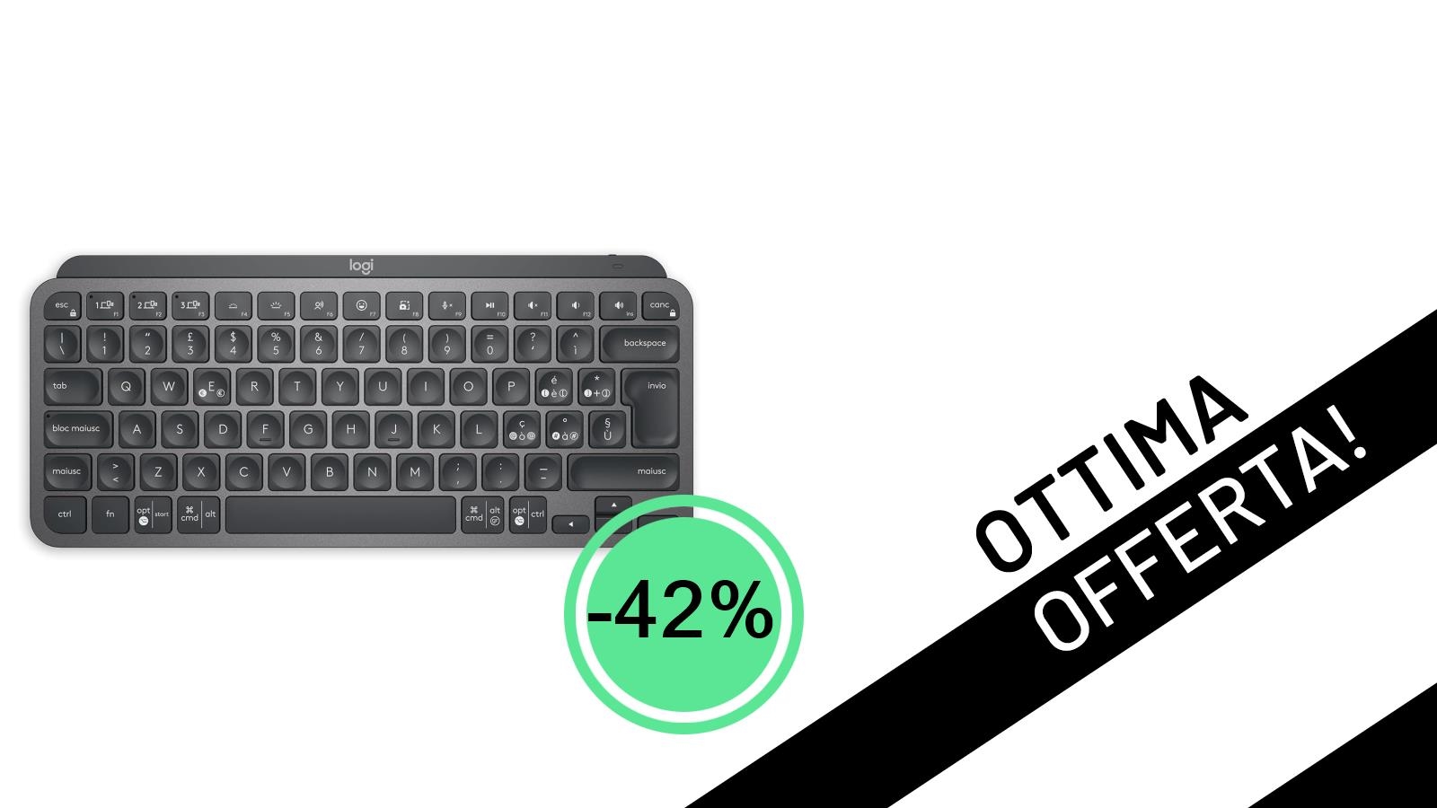 Offerta imperdibile: La Logitech MX Keys Mini scende a soli 74,99€ con uno sconto del 42%!