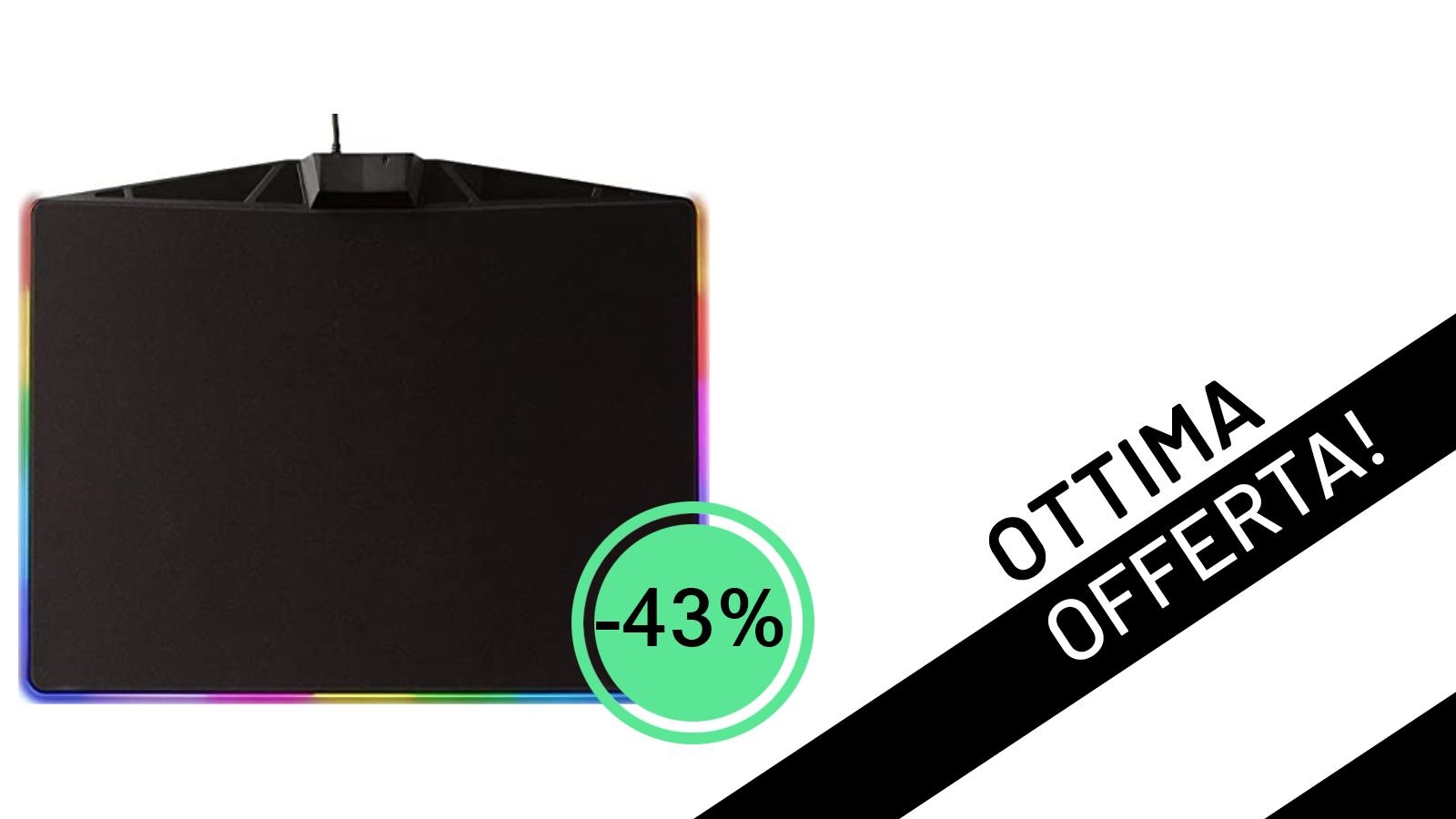 Imperdibile! Il Tappetino Mouse Corsair MM800C RGB crolla del 43% a soli 39,90€