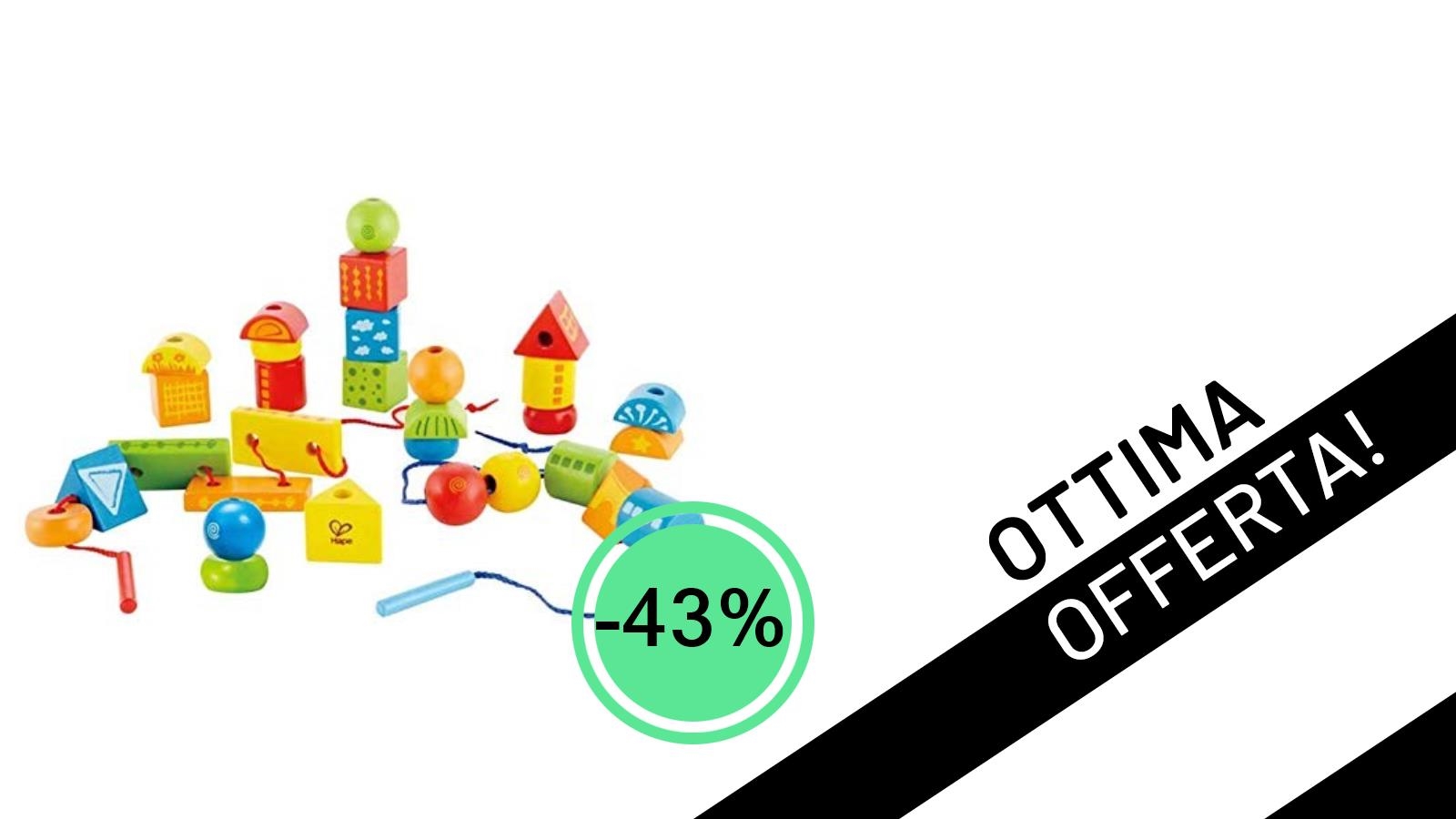 Hape Forme da Infilare: il Gioco Educativo in Legno che Fa Impazzire i Genitori, ora Scontato del 43% a soli 12,58€!