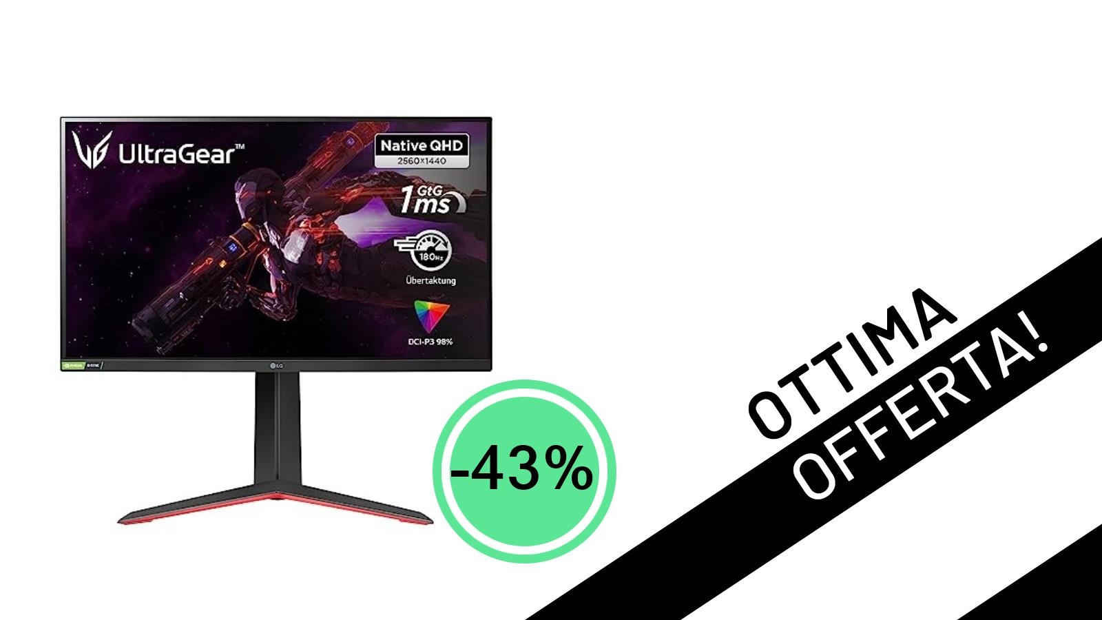 Un'offerta imperdibile: il Monitor Gaming LG UltraGear 27GP850 crolla del 43%!
