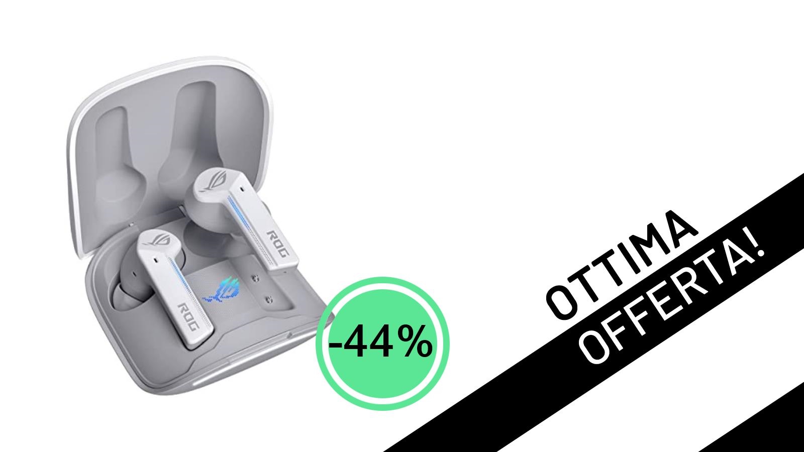 Le ASUS ROG Cetra True Wireless da gaming crollano a 79€ con uno sconto del 44% su questa offerta imperdibile!