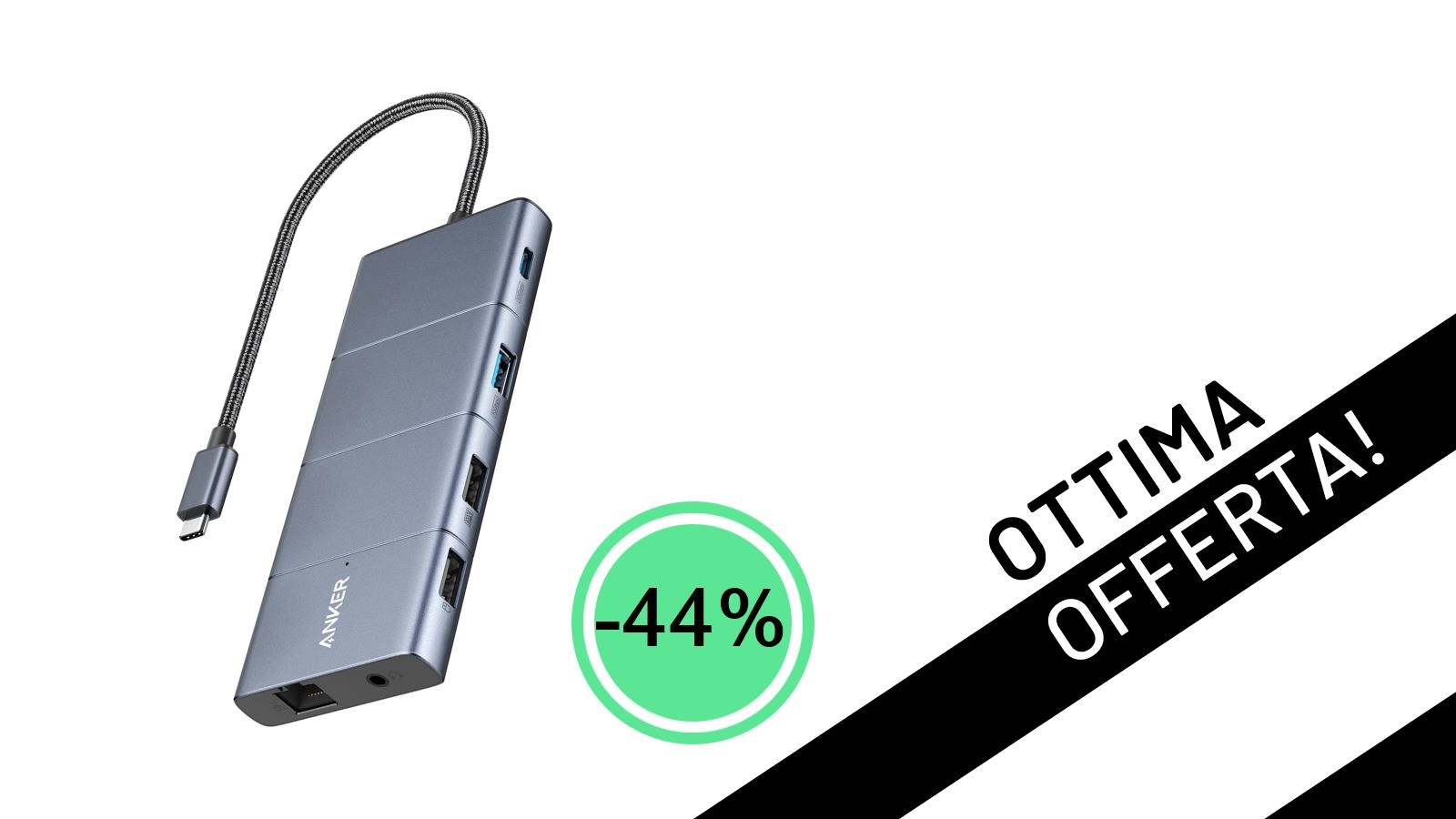 Anker Hub USB C 11 in 1: Trasforma il tuo laptop con un'offerta imperdibile del -44%!